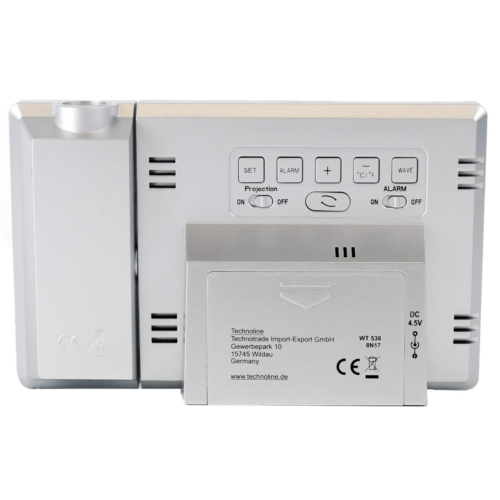 Годинник проекційний Technoline WT538 Silver/Anthracite (WT538) 4