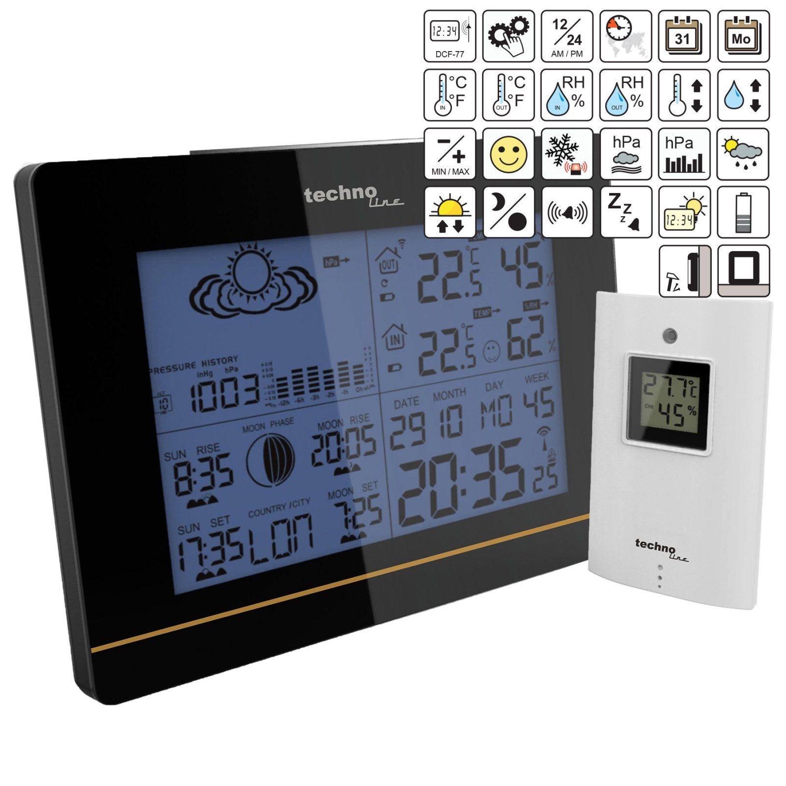 Метеостанція Technoline WS6750 Black (WS6750) 9