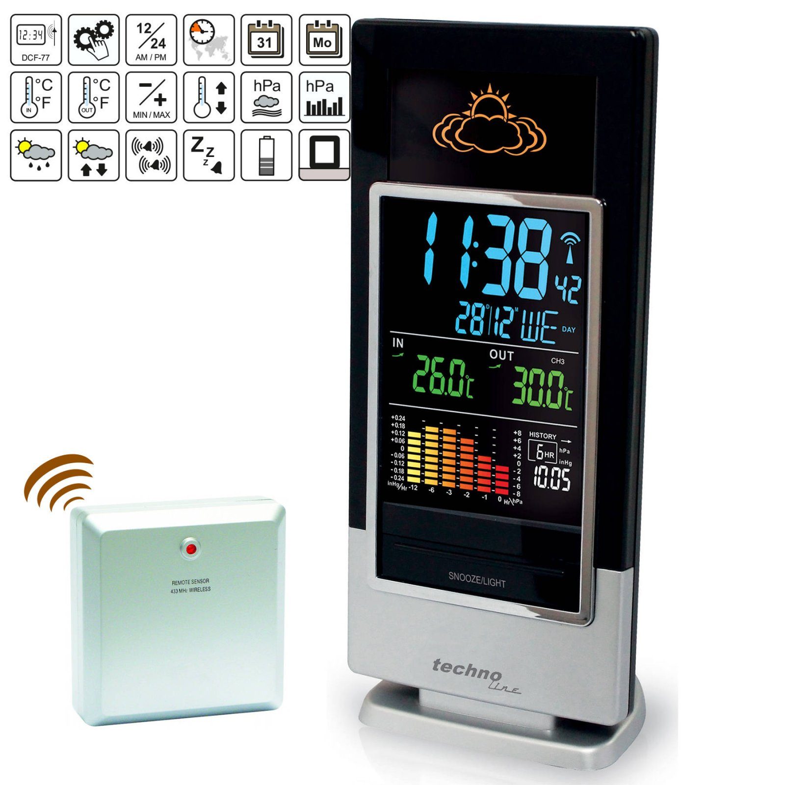 Метеостанція Technoline WS6502 Black/Silver (WS6502) 2