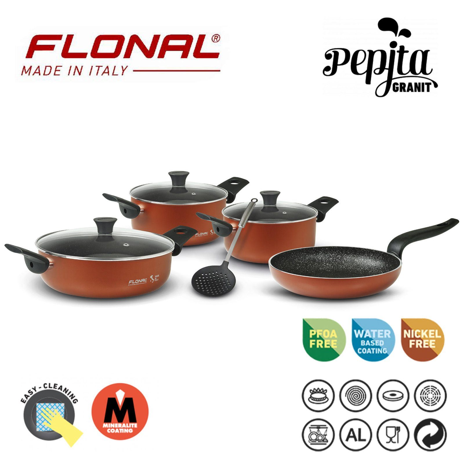 Набір посуду Flonal Pepita Granit 8 предметів (PGFSET08PZ) 2
