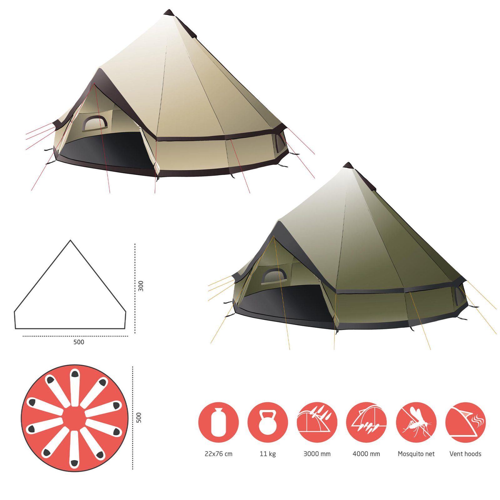 Намет Grand Canyon Indiana 10 Capulet Olive (330013) 4
