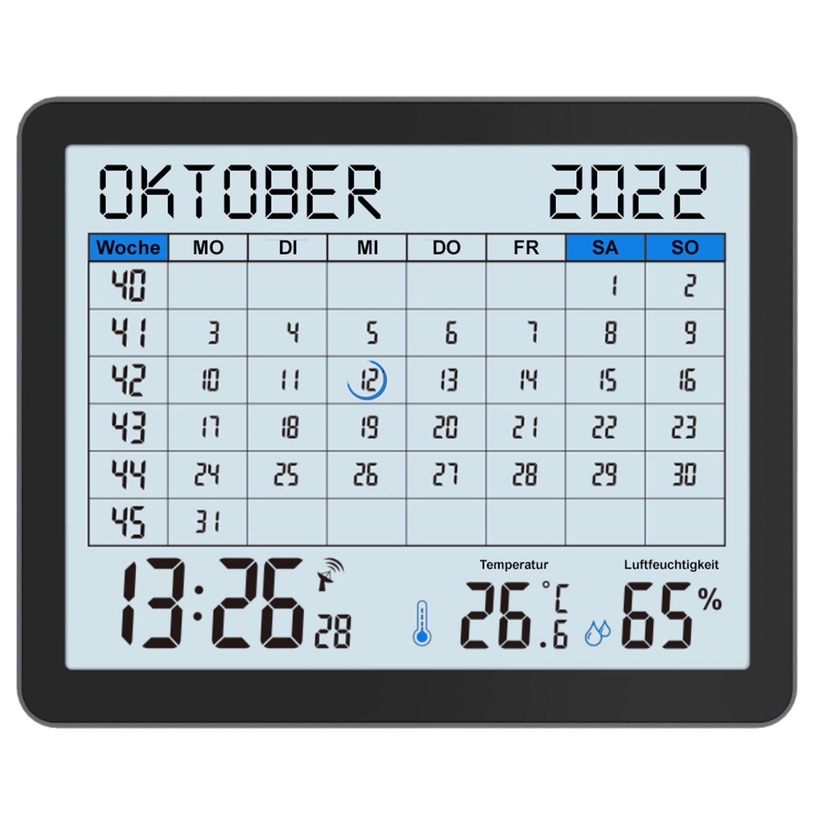 Годинник-календар настільний Technoline WT2600 Black (WT2600) 3