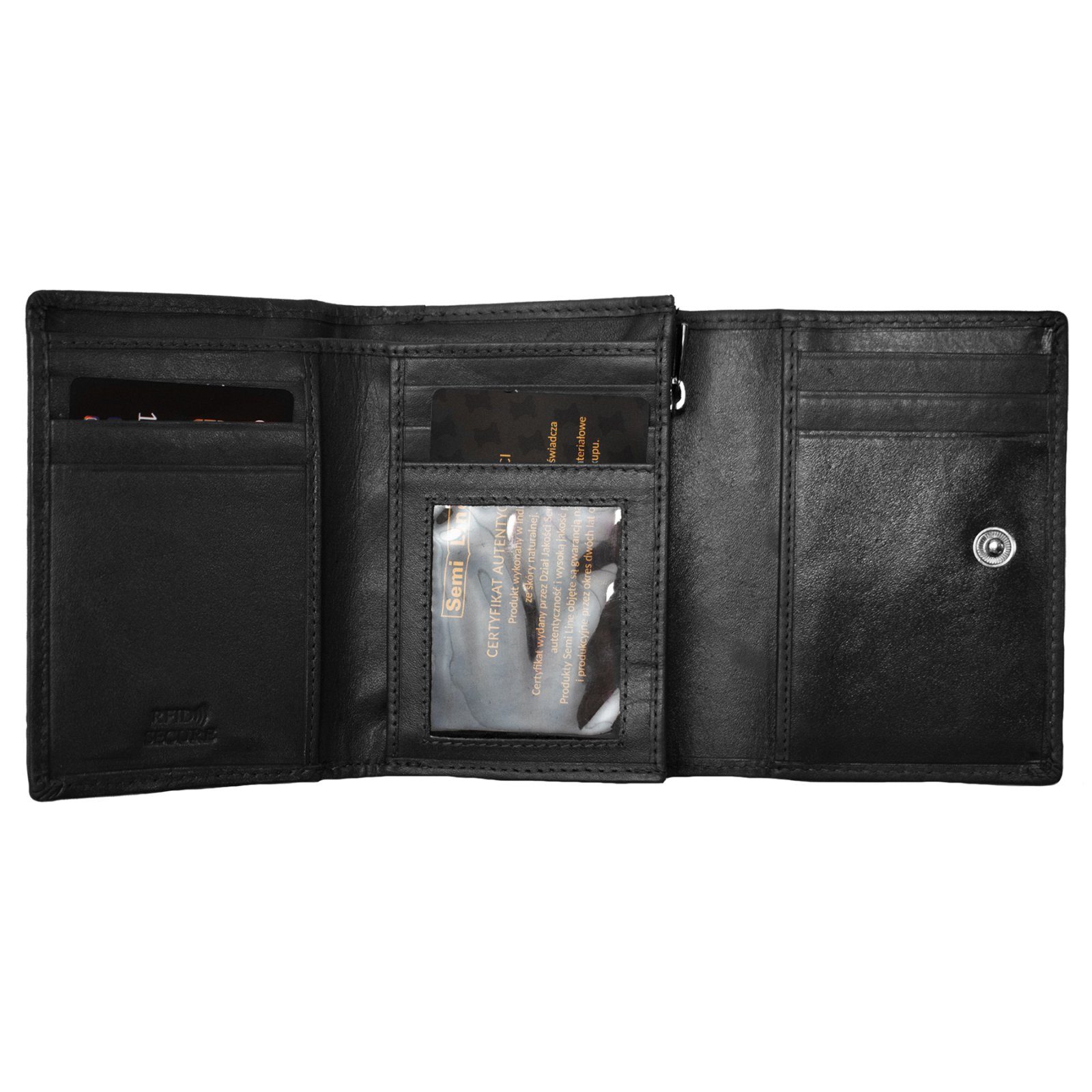 Гаманець жіночий шкіряний Semi Line RFID Black (P8272-0) 2