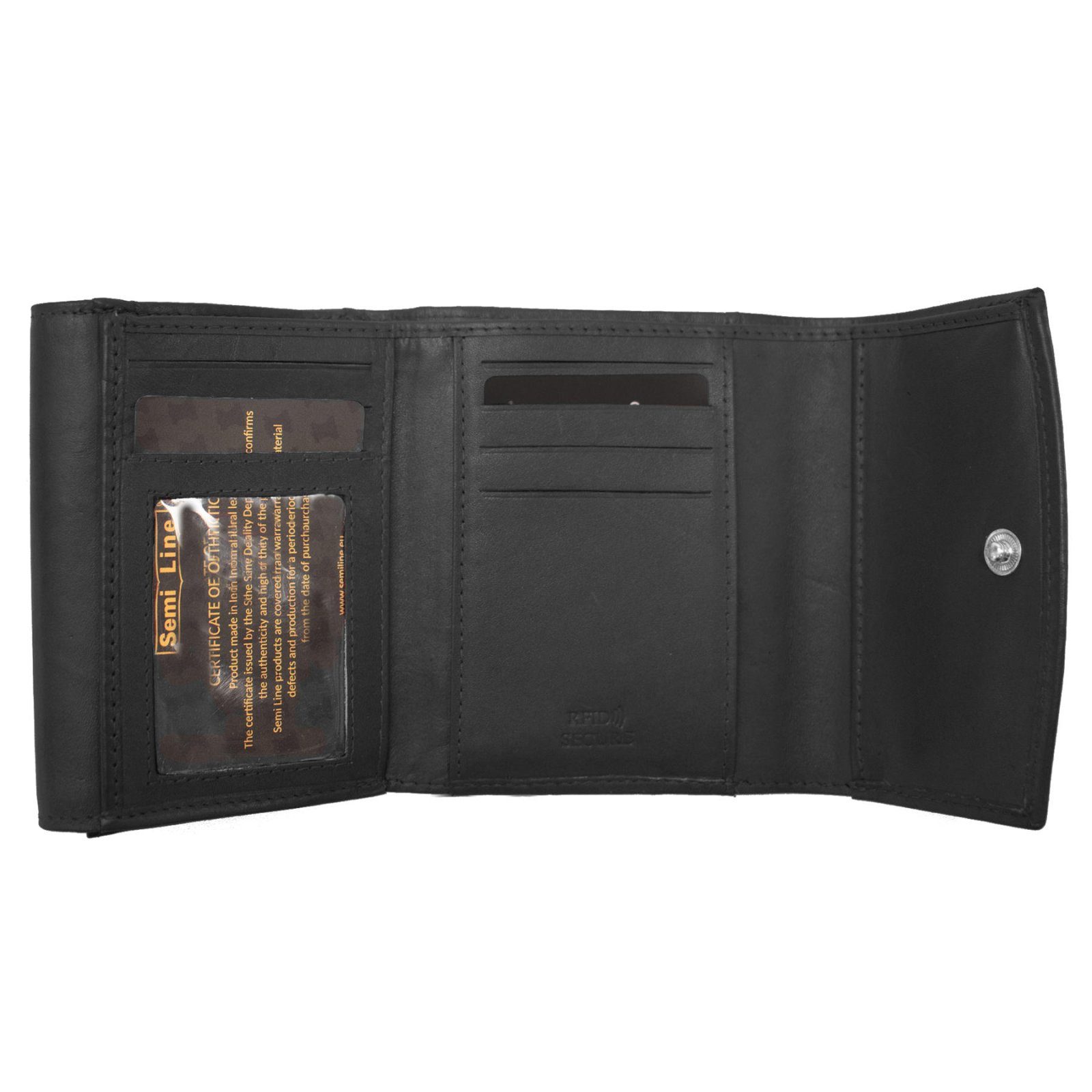 Гаманець жіночий шкіряний Semi Line RFID Black (P8274-0) 3