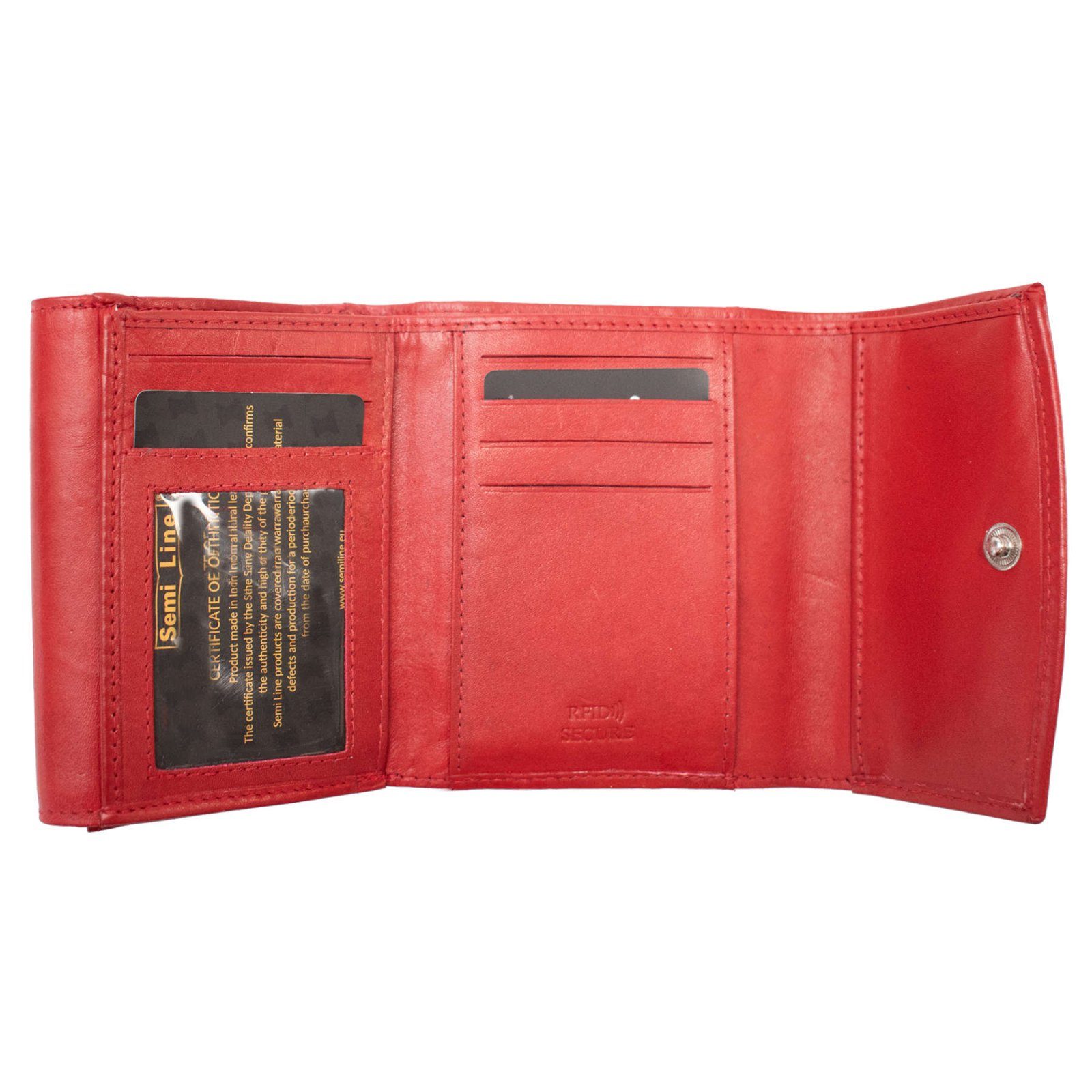 Гаманець жіночий шкіряний Semi Line RFID Red (P8274-2) 5