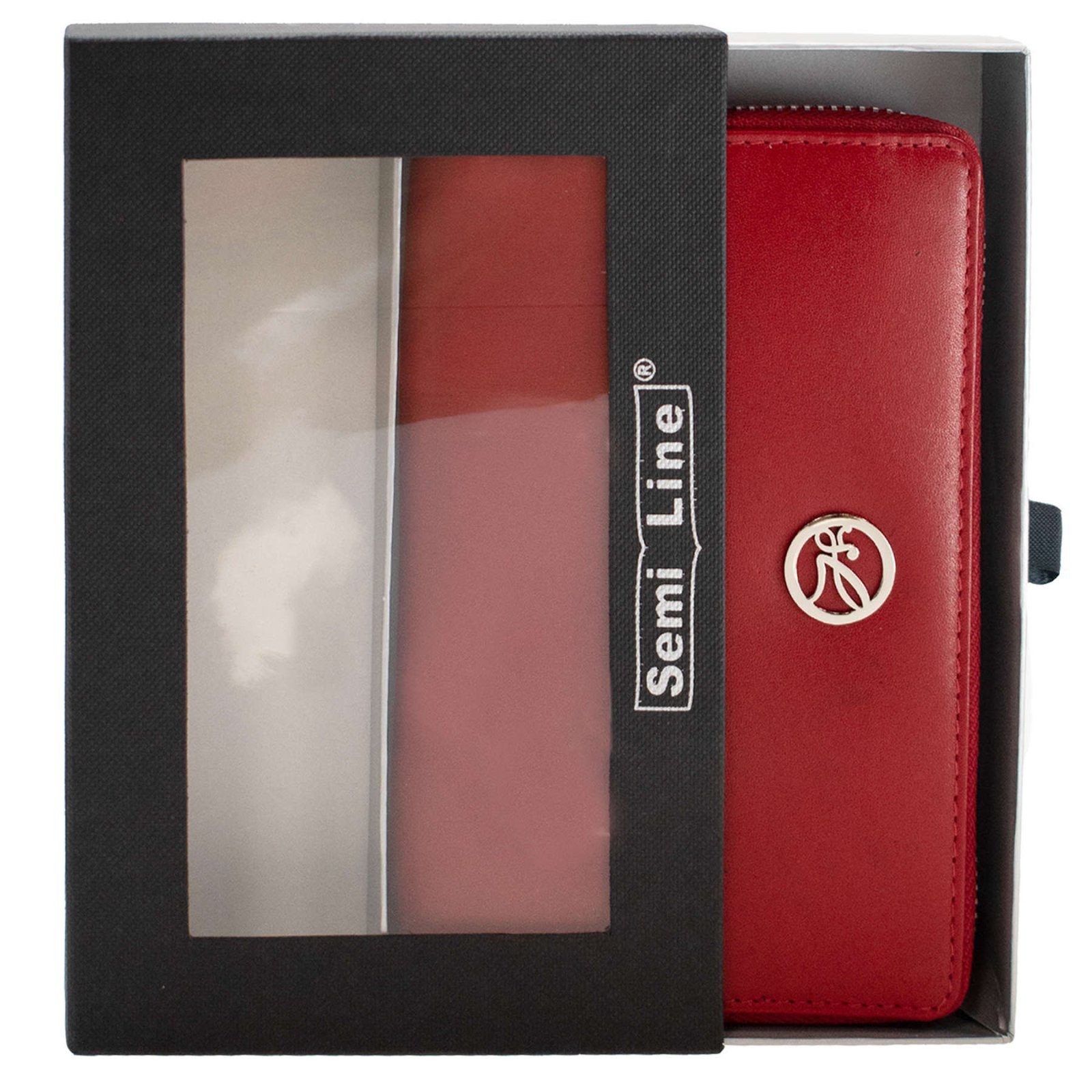 Гаманець жіночий шкіряний Semi Line RFID Red (P8271-2) 3