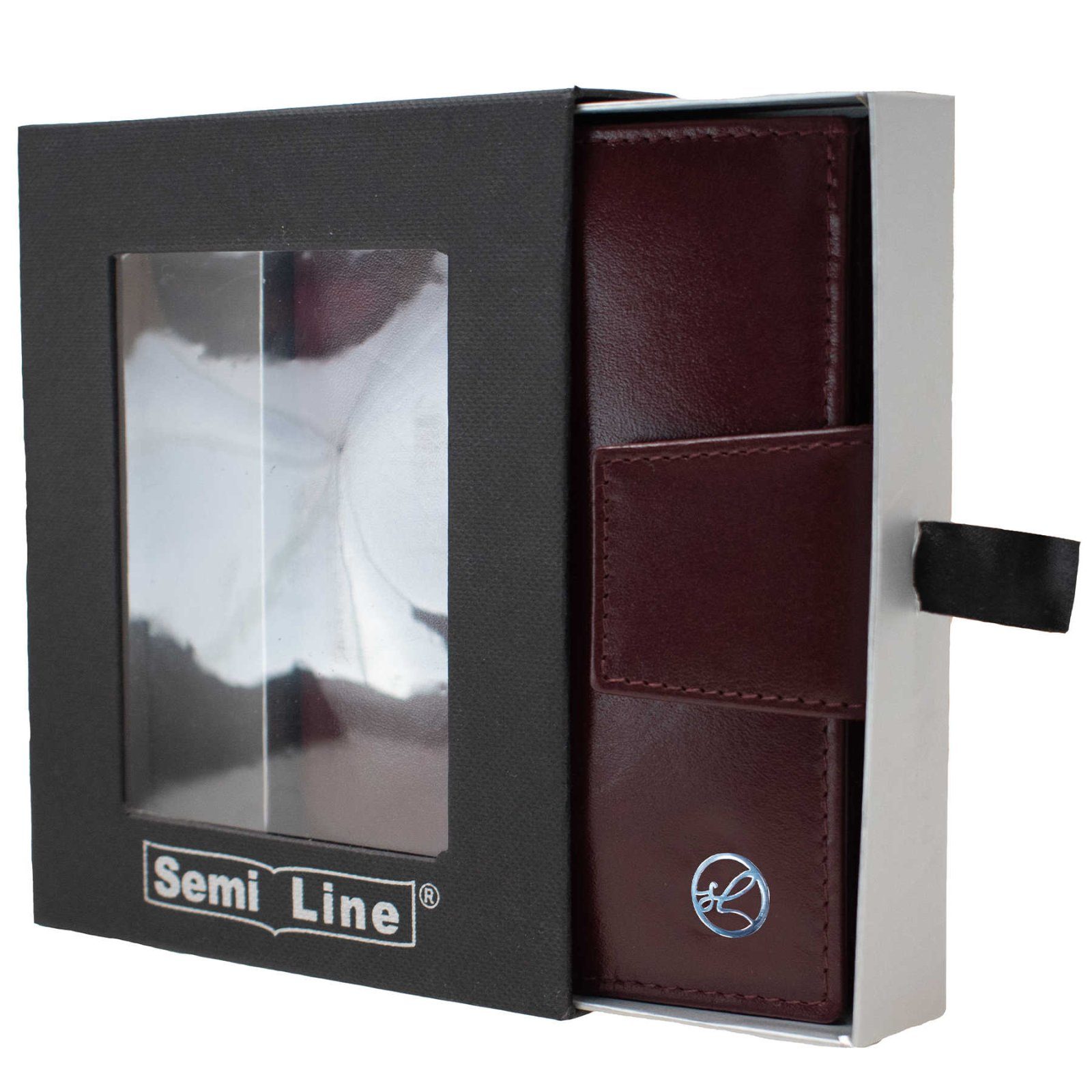 Гаманець жіночий шкіряний Semi Line RFID Dark Red (P8261-2) 4