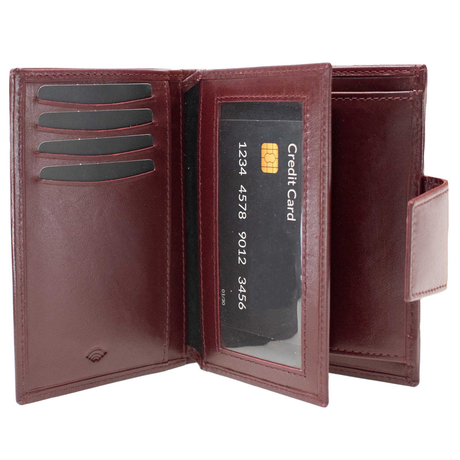 Гаманець жіночий шкіряний Semi Line RFID Dark Red (P8261-2) 3
