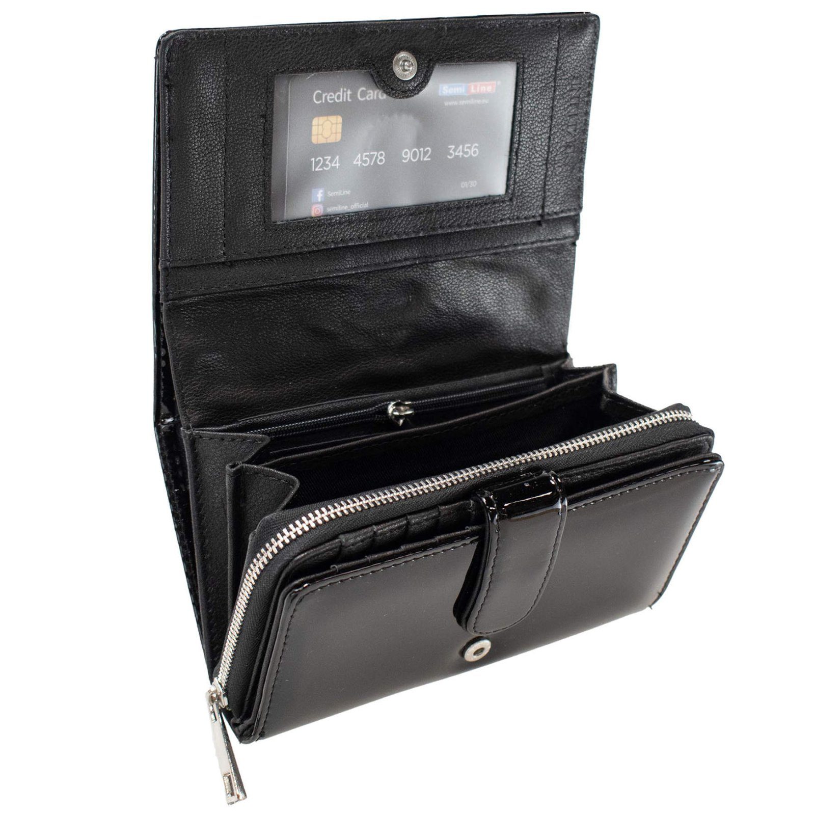 Гаманець жіночий шкіряний Semi Line RFID Black (P8229-0) 2