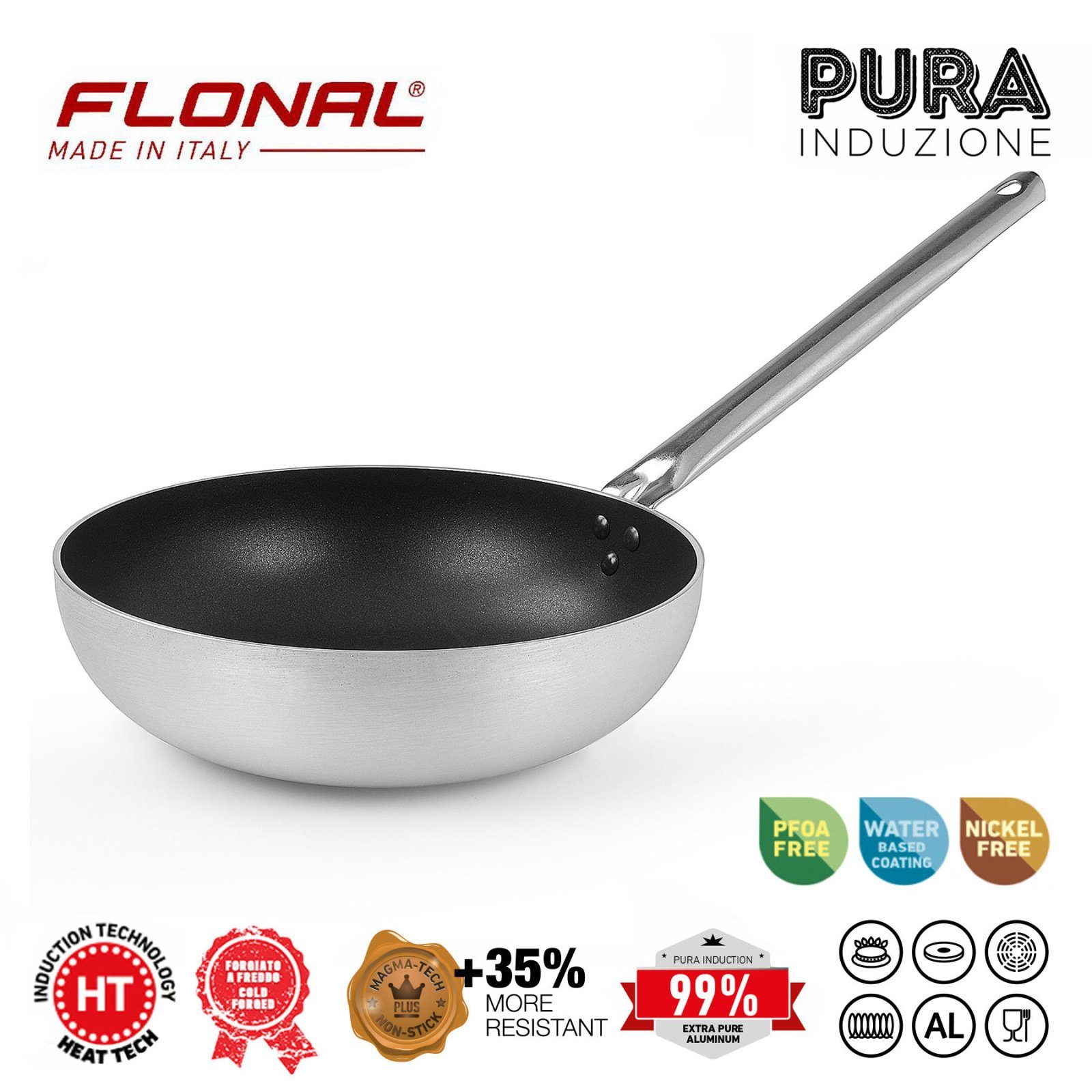 Сковорода ВОК Flonal Pura Induction Professional 28 см (GPRPX3270) 2