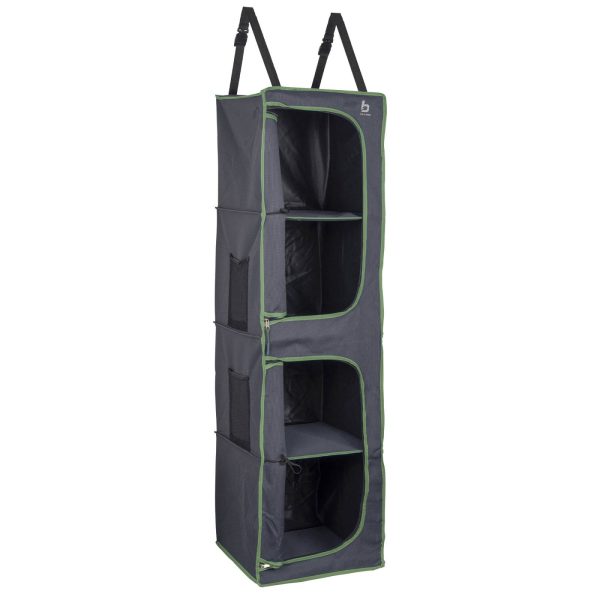 Шафа-органайзер підвісна складана Bo-Camp 4 Compartments 2 Doors Anthracite (1709380)