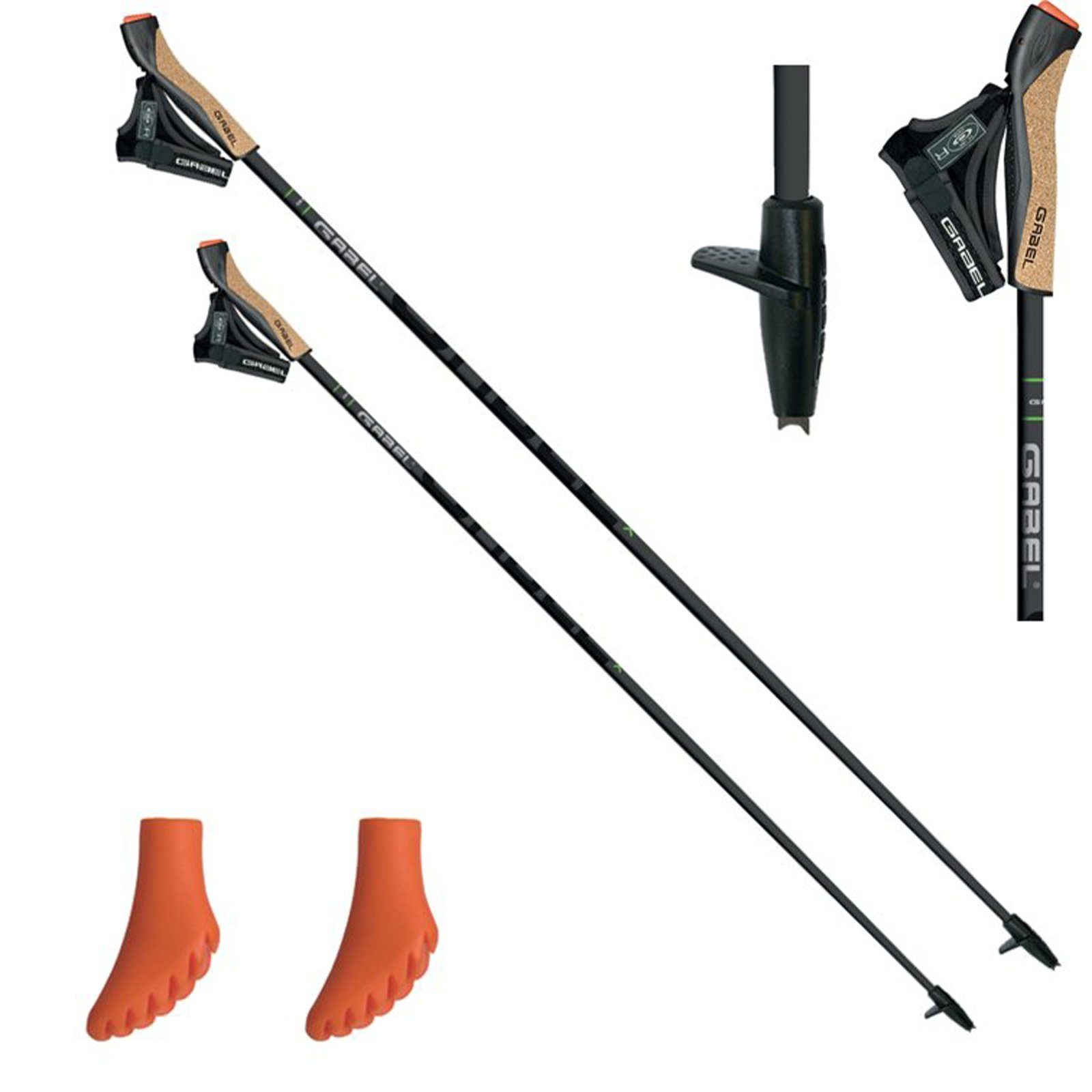 Палиці для скандинавської ходьби Gabel X-5 Black 125 (7009351141250) 2