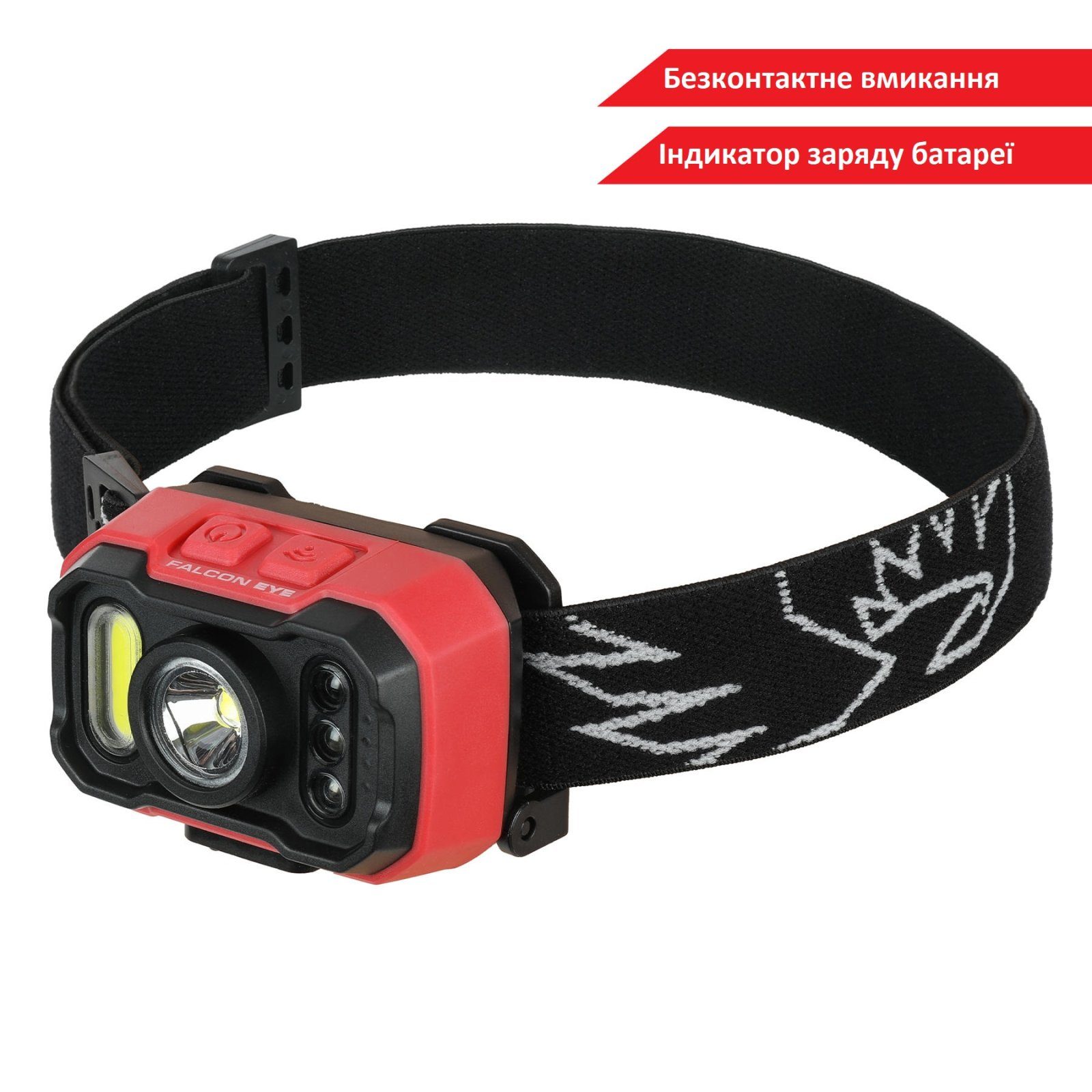 Комплект ліхтарів професійних Falcon Eye (900+500 Lm) White/Red Powerbank Magnet USB-C (FWS0007) 6
