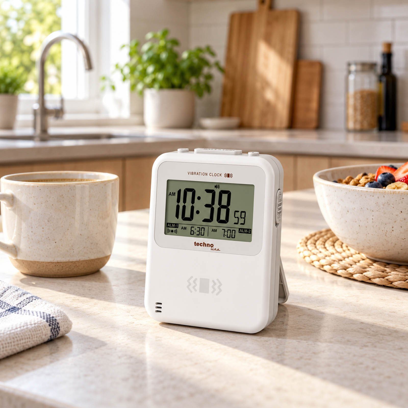 Годинник настільний Technoline Vibro WT350 White (WT350) 2
