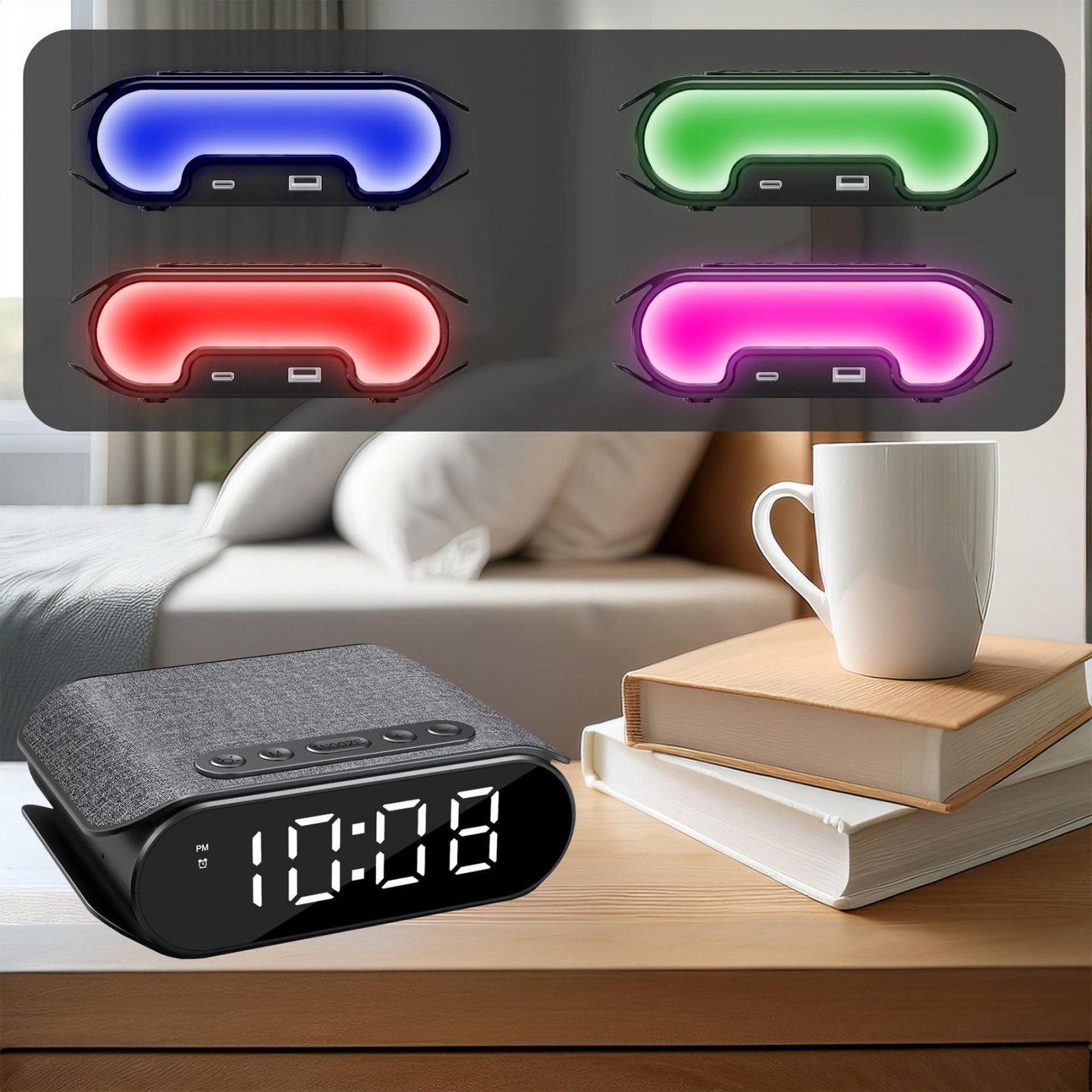 Годинник настільний Technoline WT450 USB Black (WT450) 7