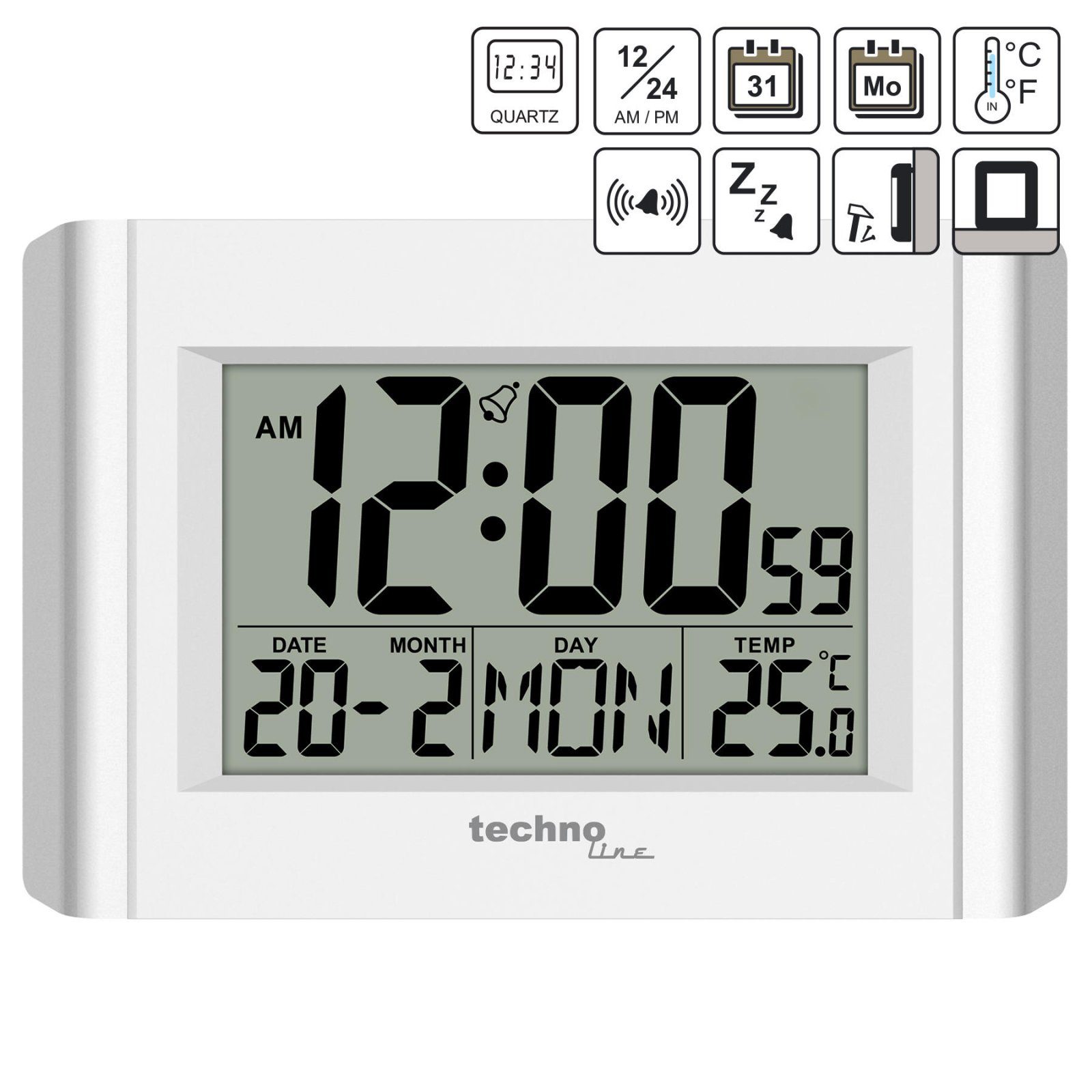 Годинник настільний Technoline WS8002 White (WS8002) 5