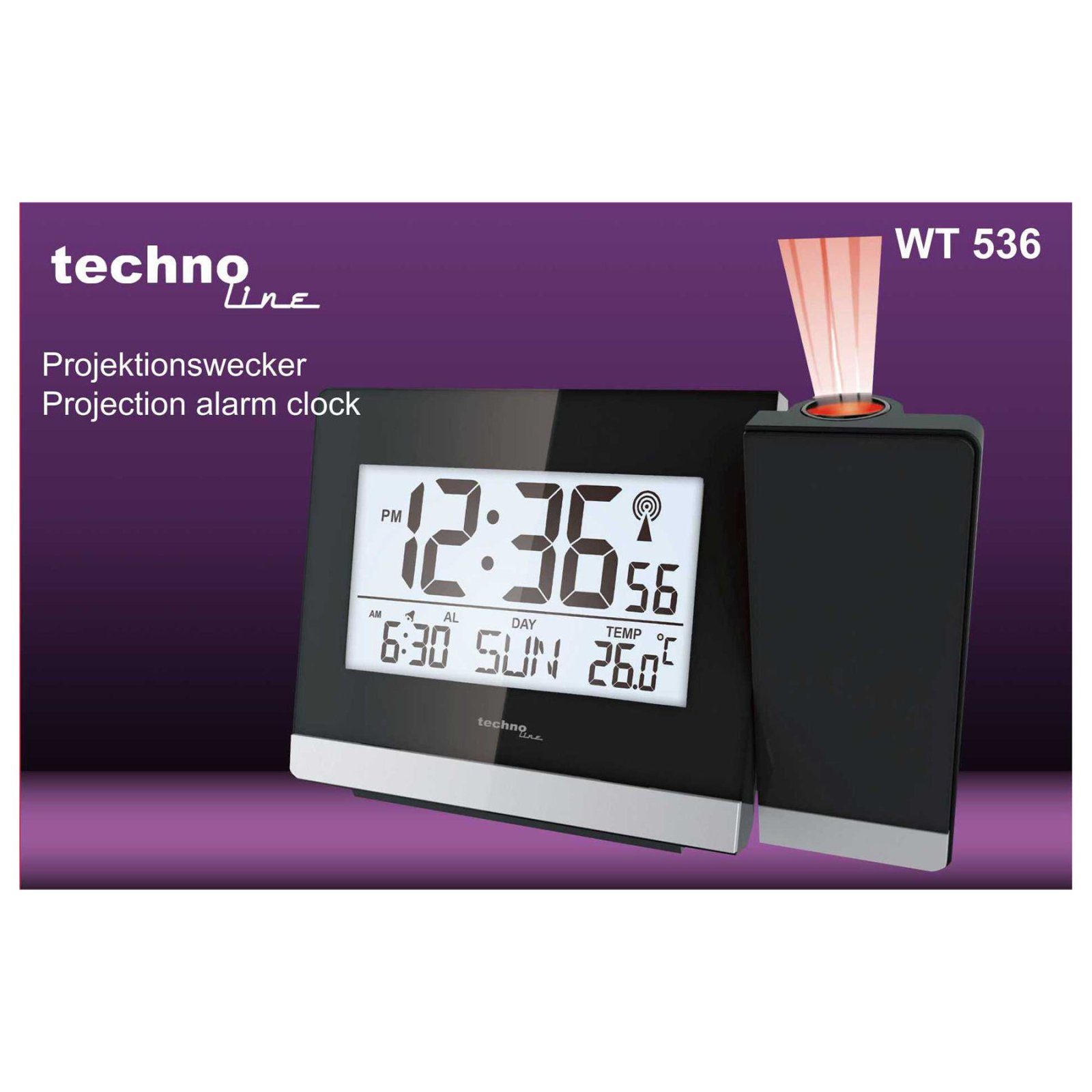 Годинник проекційний Technoline WT536 Black (WT536) 5
