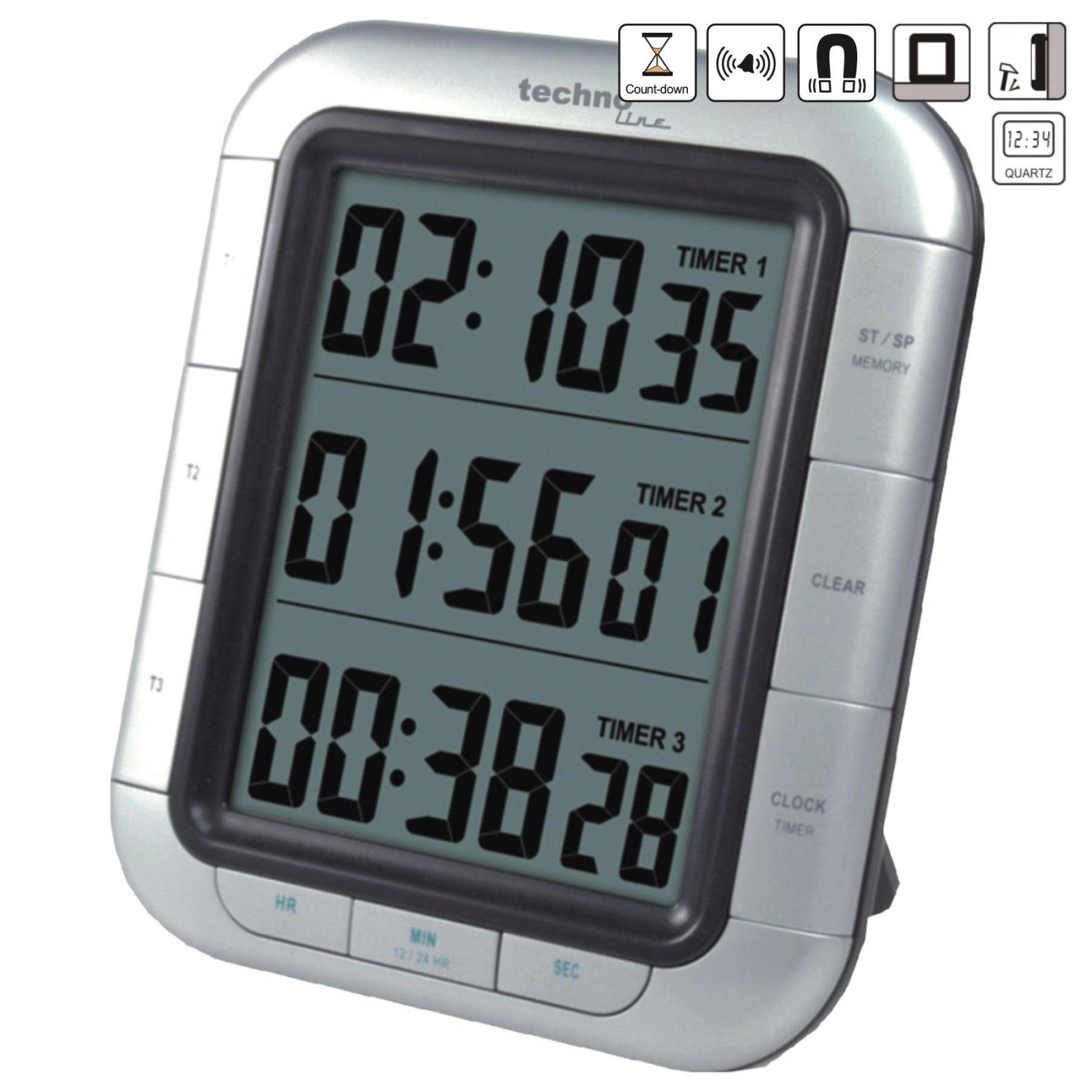 Таймер кухонний Technoline KT300 Magnetic Silver (KT300) 3