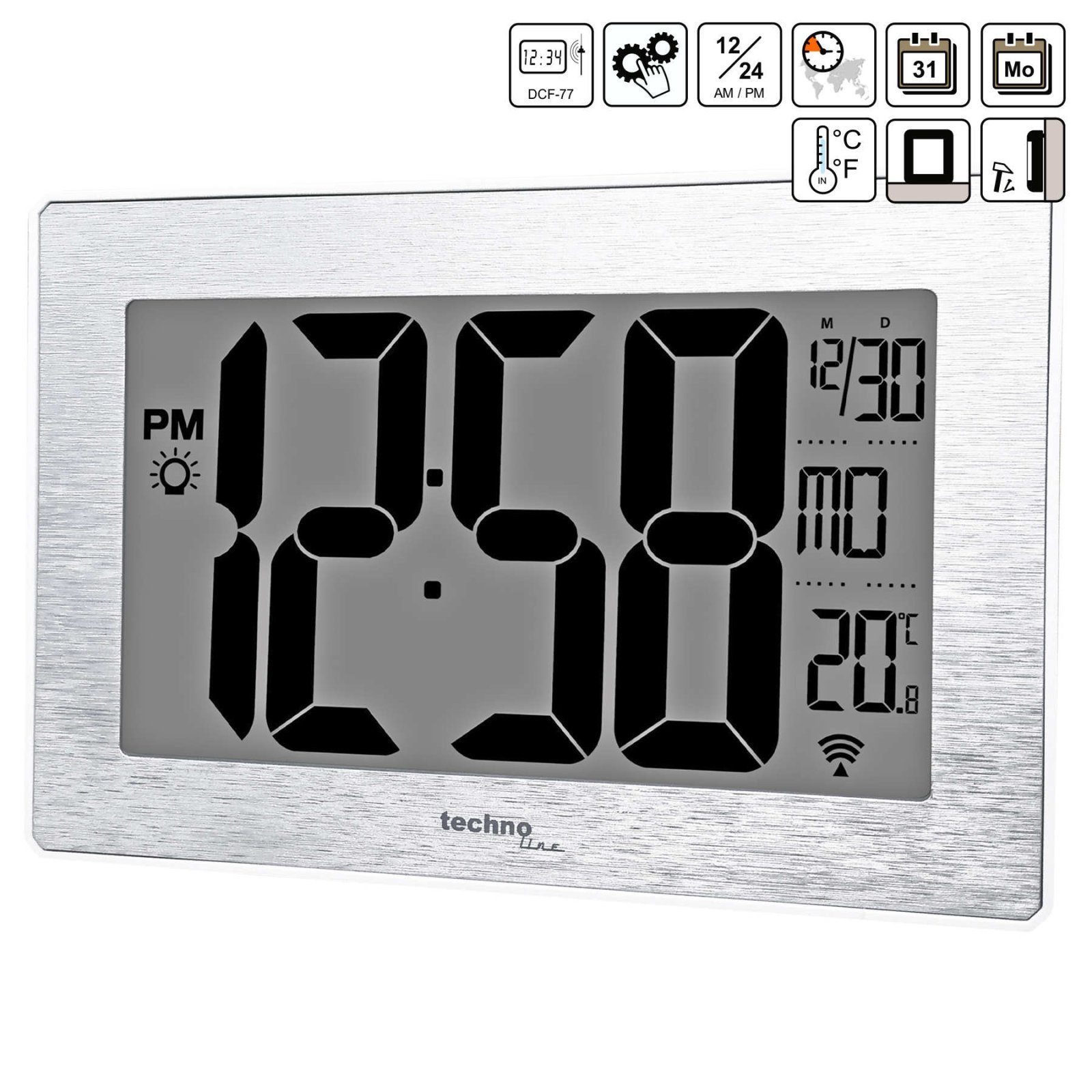 Годинник настінний Technoline WS8019 Silver (WS8019) 4