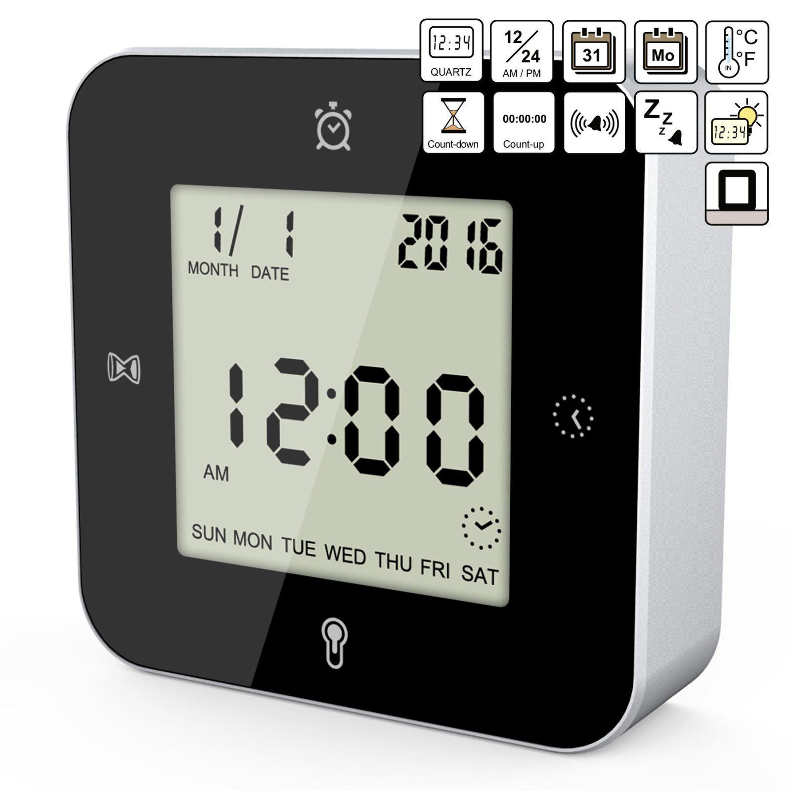 Годинник настільний Technoline WT344 Black/Silver (WT344) 4
