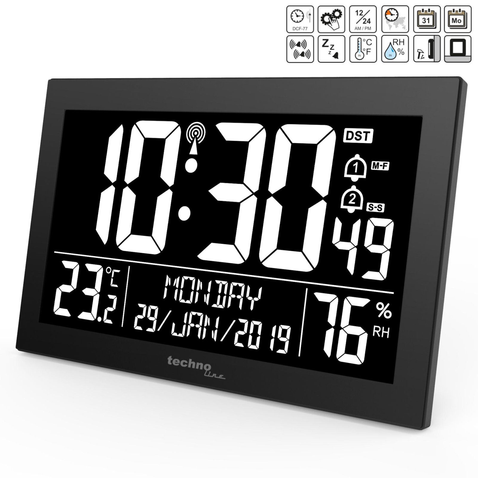 Годинник настінний Technoline WS8017 Black (WS8017) 3