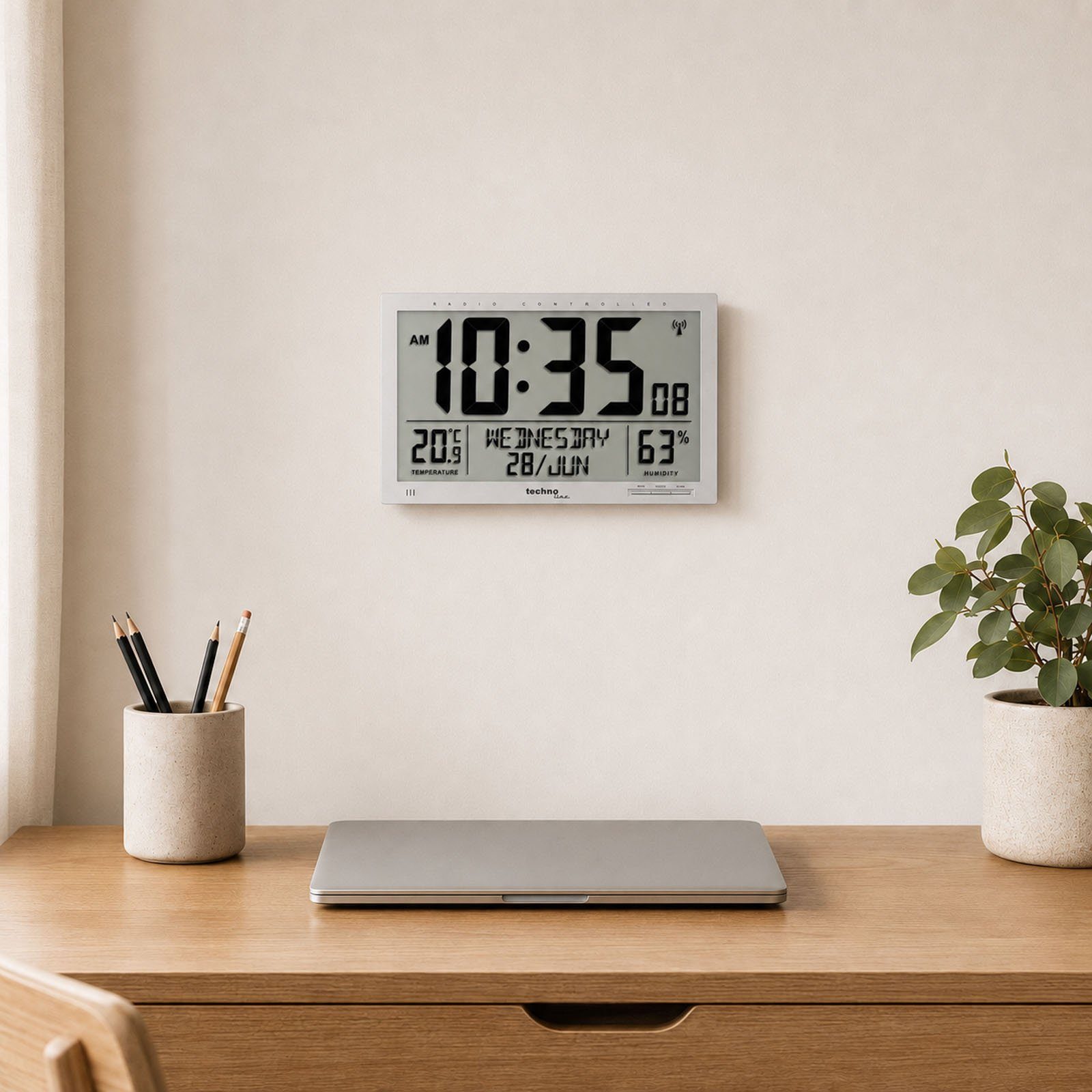 Годинник настінний Technoline WS8013 Silver (WS8013) 3