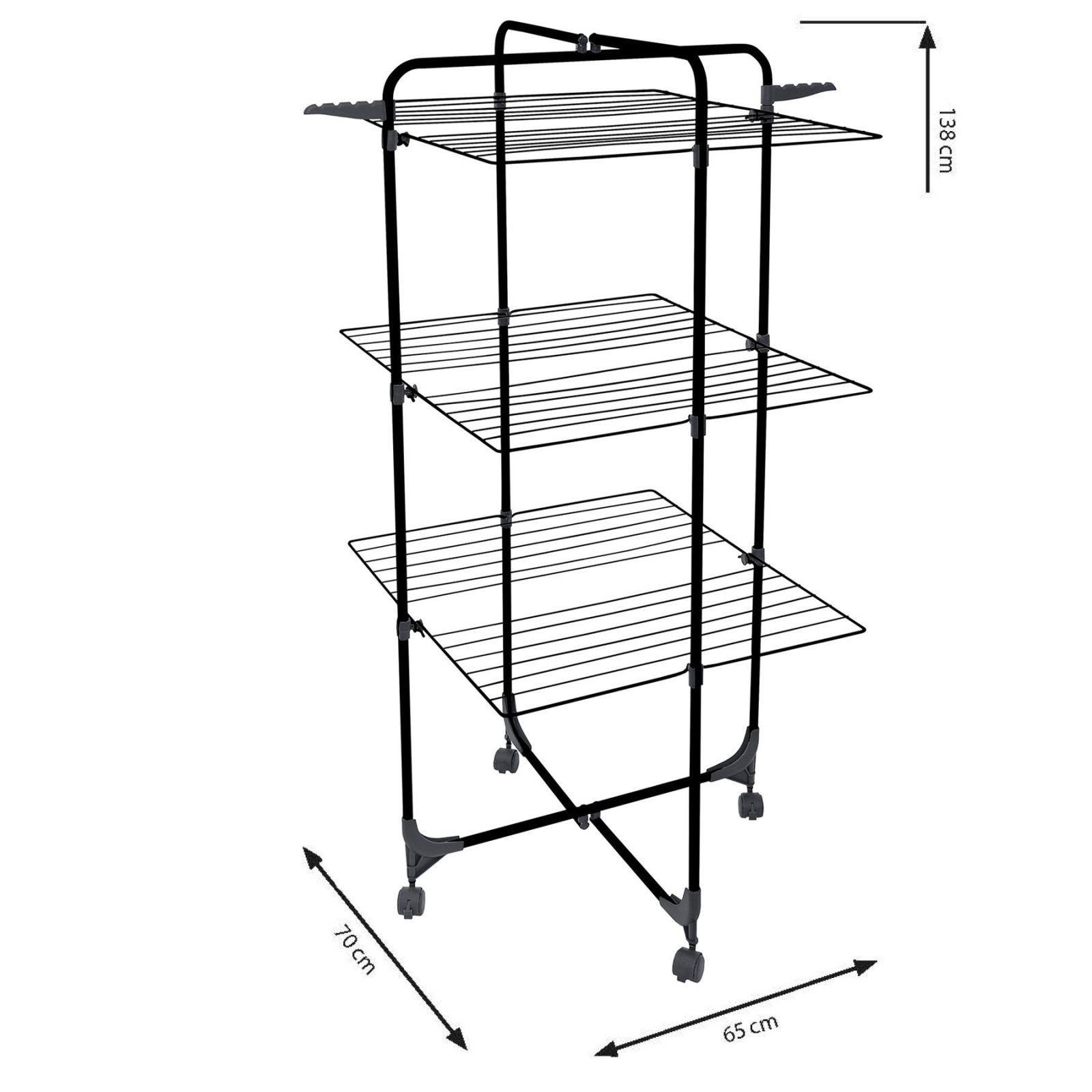 Сушарка для білизни підлогова Casa Si Athletic 3 Black (CS92185E04E) 2
