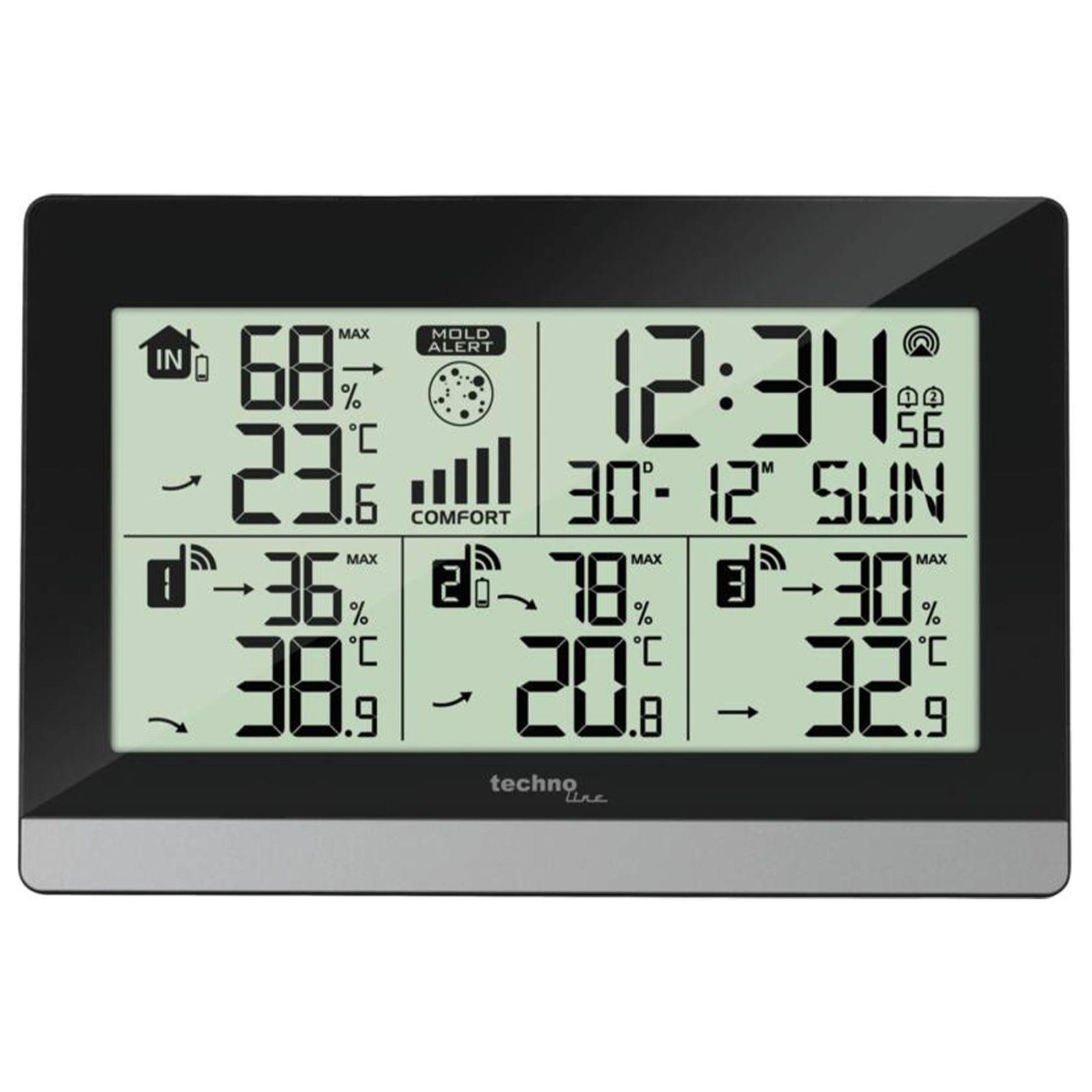Термогігрометр Technoline WS7065 Black/Silver (WS7065) 3
