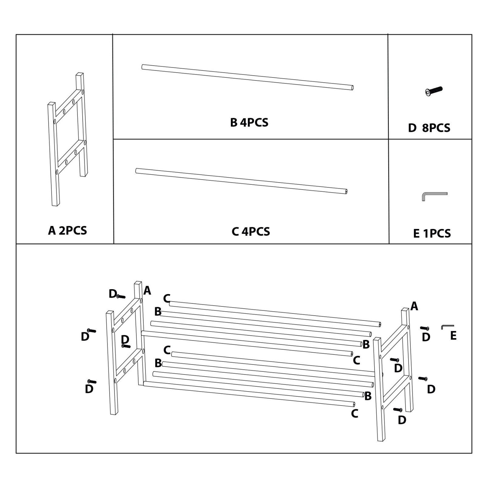 Полиця для взуття Casa Si Shoe Rack Bamboo (CS92307W04) 5