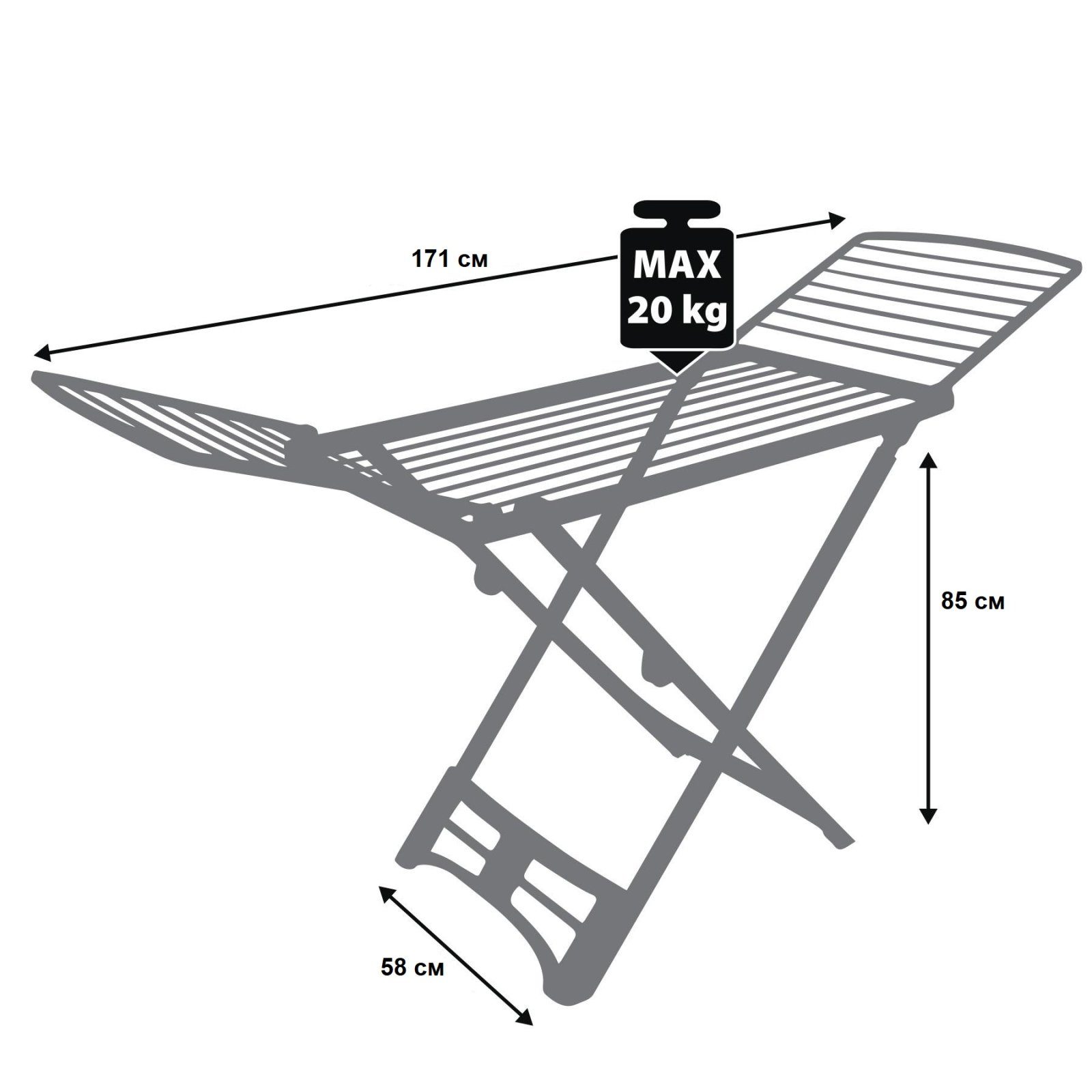 Сушарка для білизни підлогова Casa Si Resin 20m White (CS92066Q01) 4