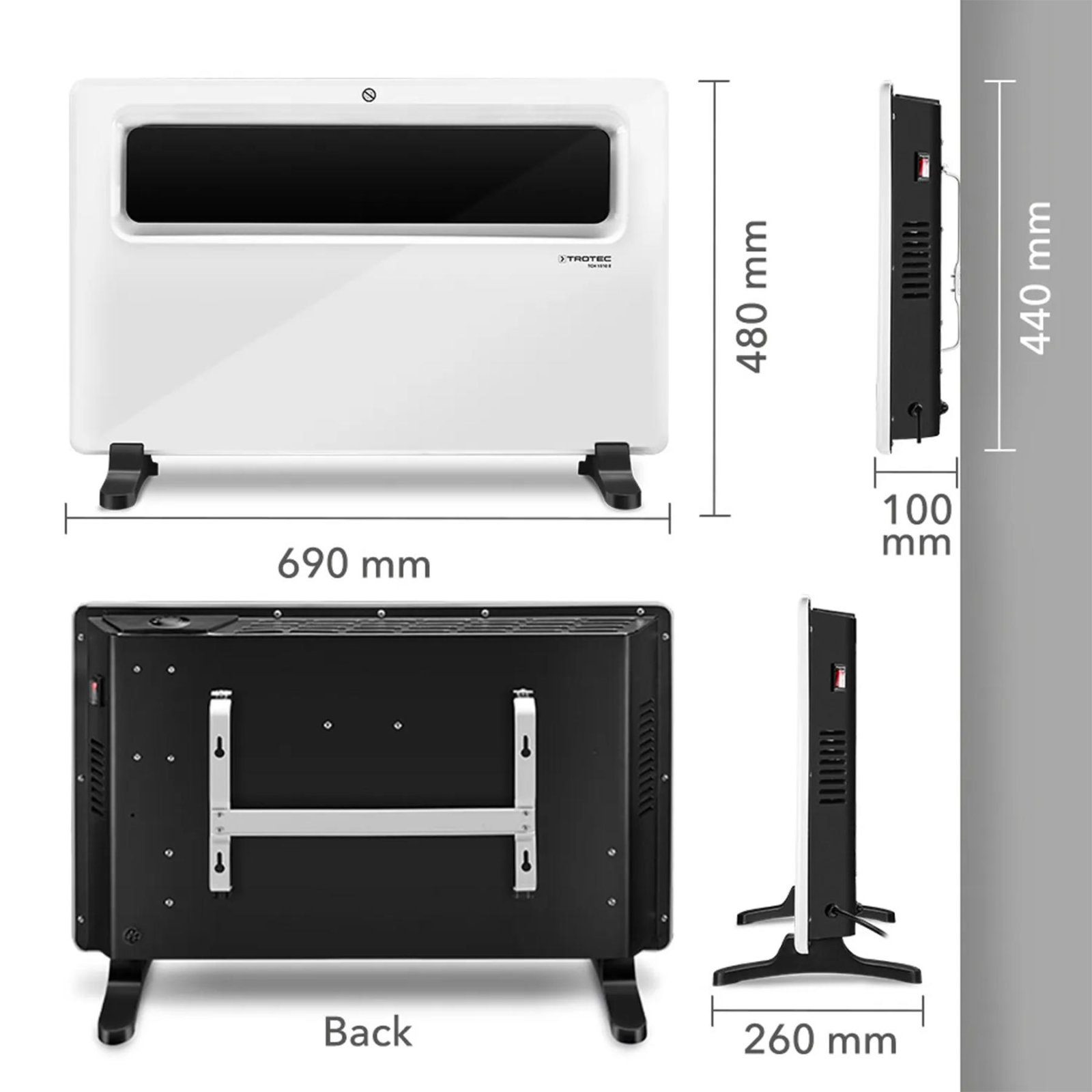 Конвектор Trotec TCH 1510 E 1500W White (1410000529) 2