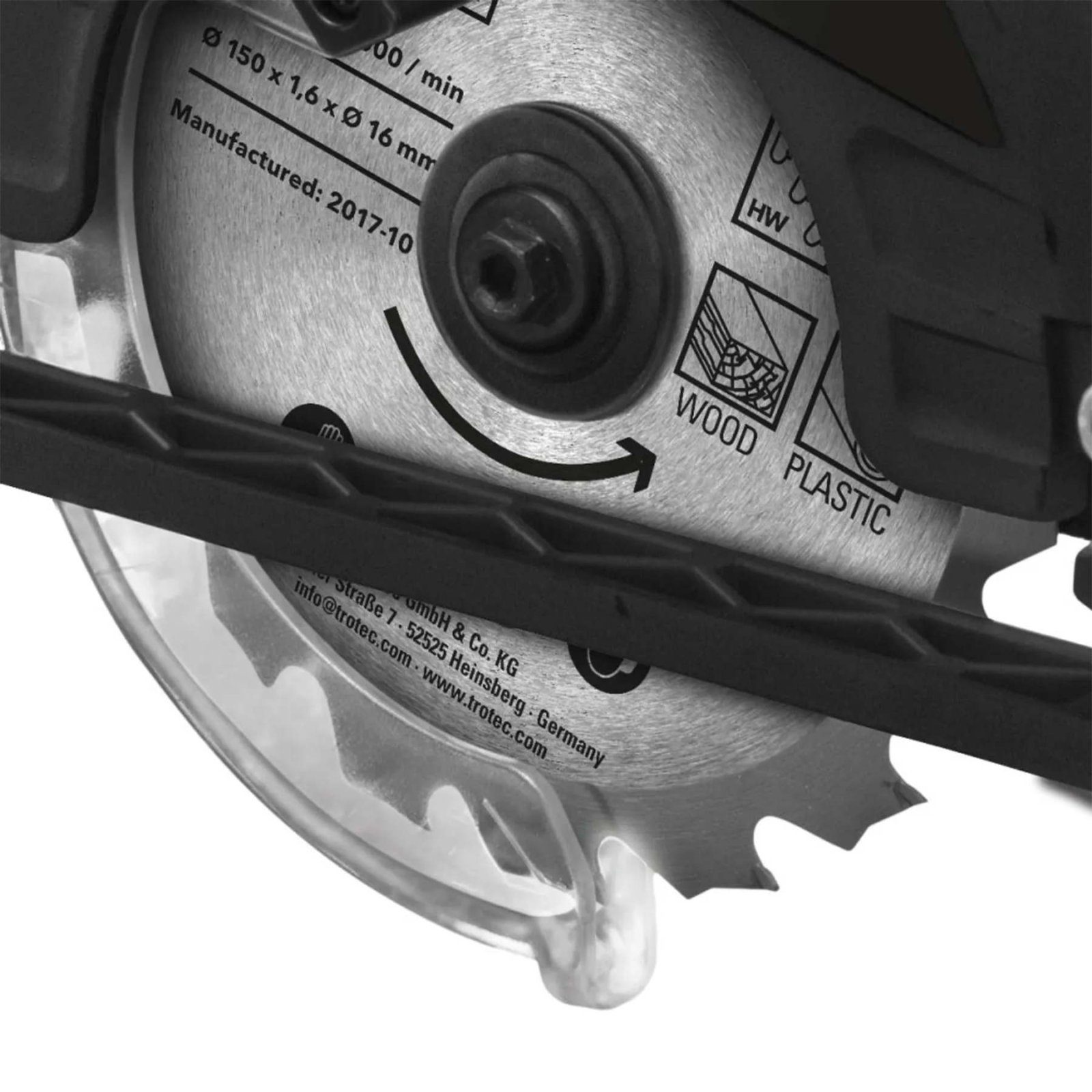 Пила циркулярна акумуляторна Trotec PCSS 10-20V + кейс (4430000110) 11