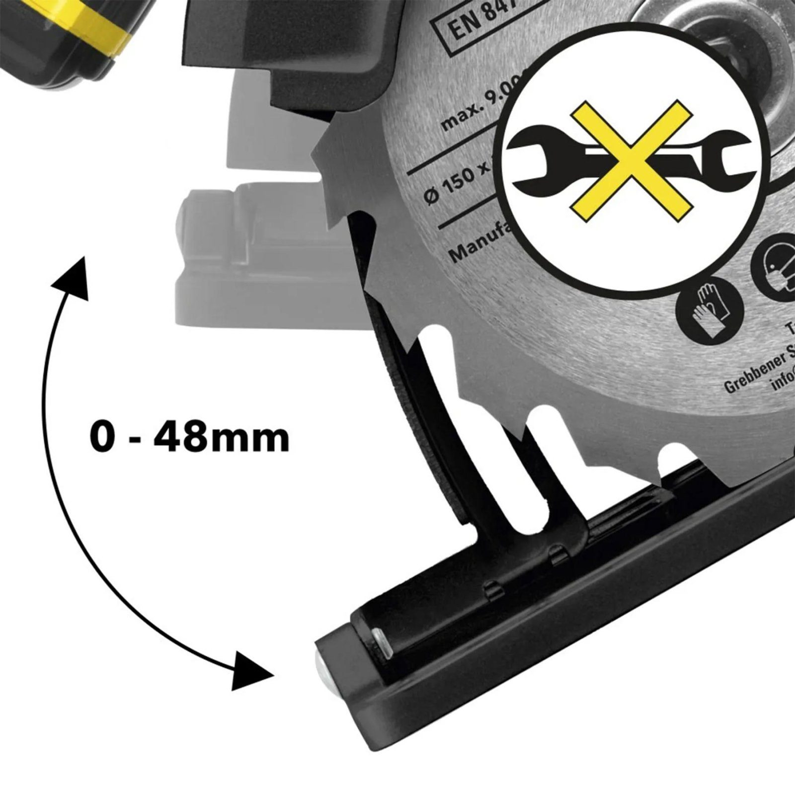 Пила циркулярна акумуляторна Trotec PCSS 10-20V + кейс (4430000110) 6