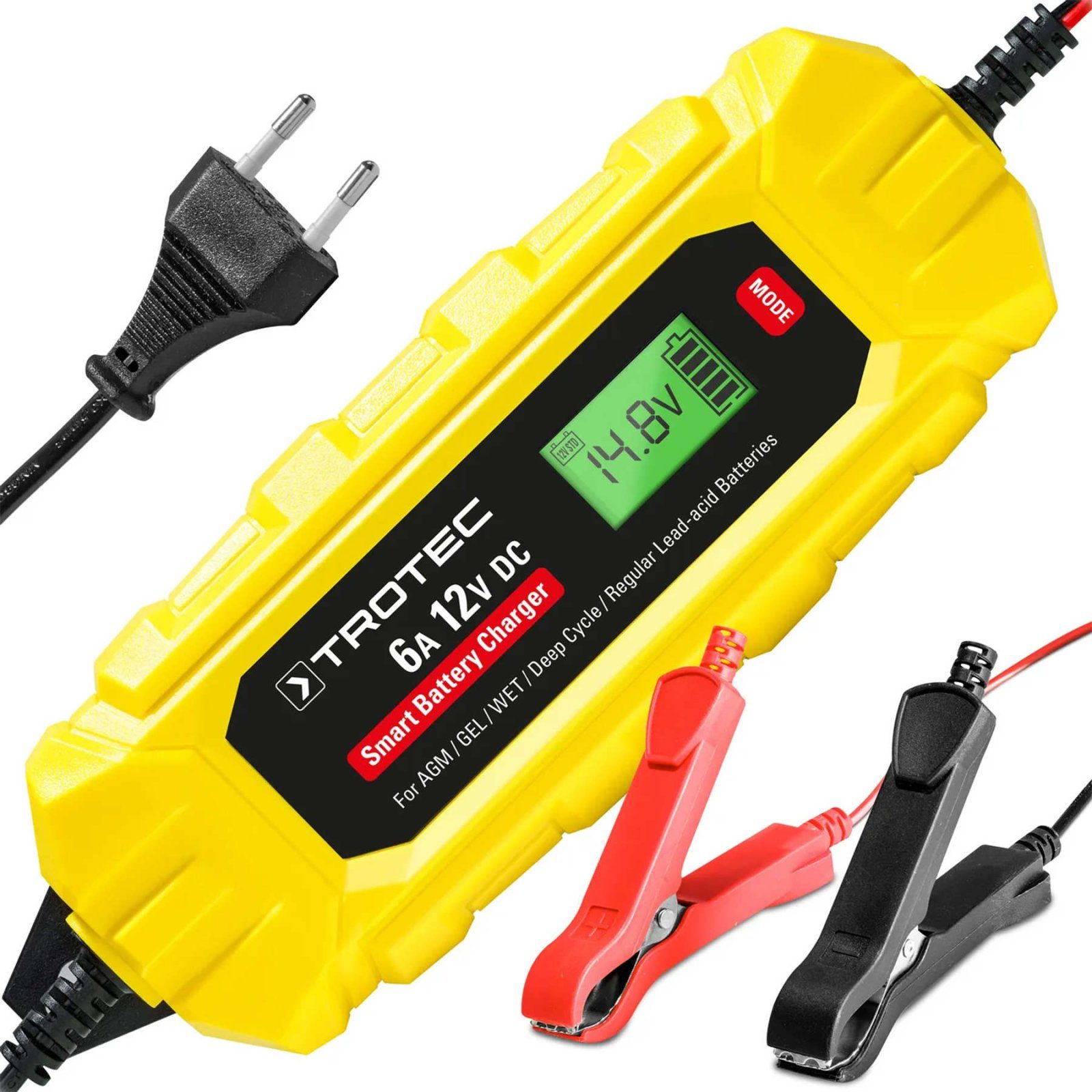 Зарядний пристрій для автомобільного акумулятора Trotec PBCS 6A, 12V, 4-150Ah (4675000010) 3