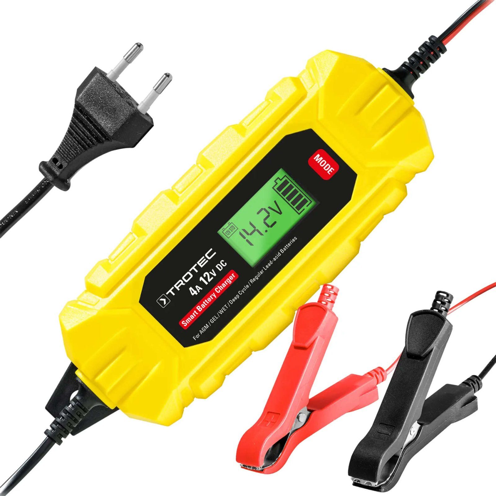 Зарядний пристрій для автомобільного акумулятора Trotec PBCS 4A, 12V, 4-120Ah (4675000005) 4