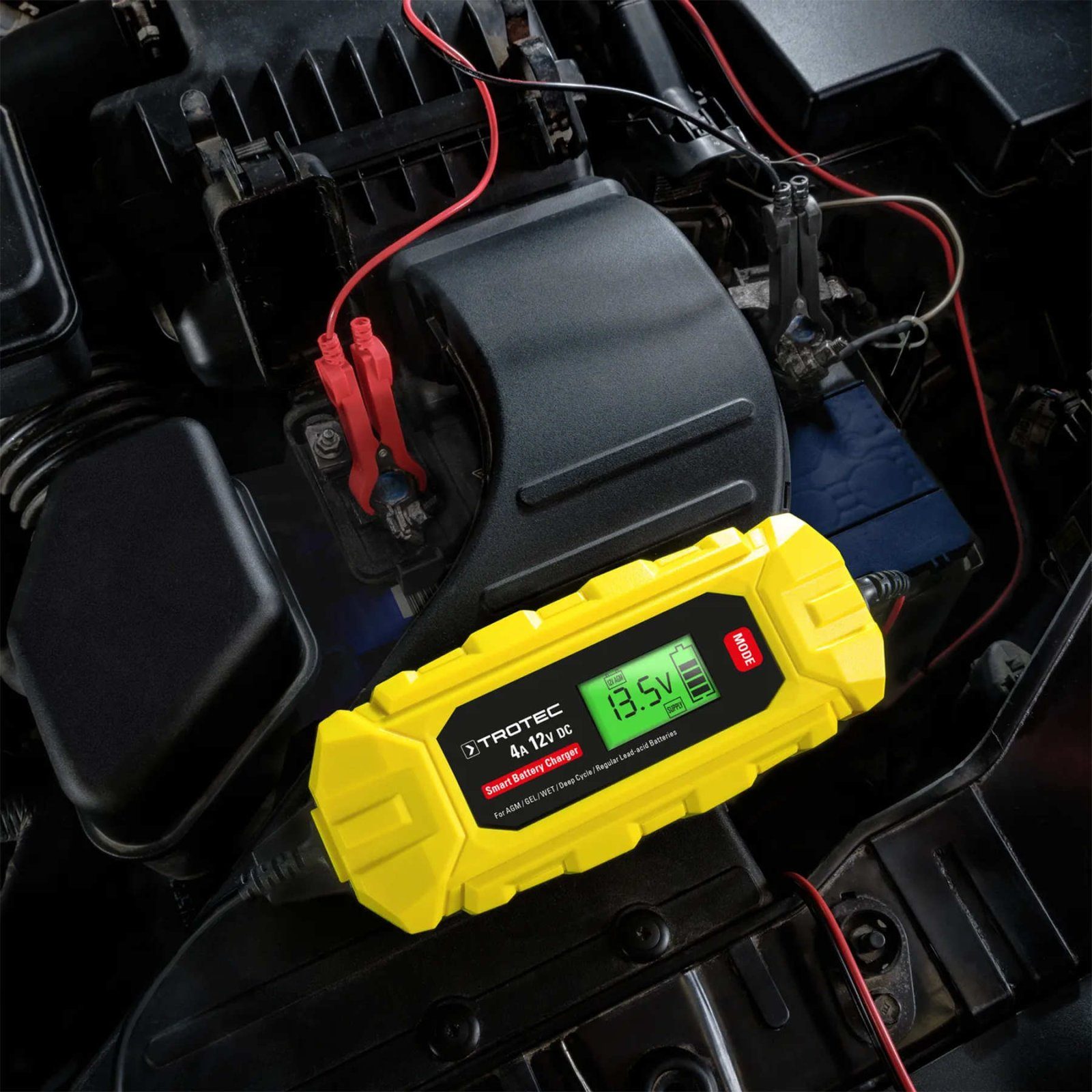 Зарядний пристрій для автомобільного акумулятора Trotec PBCS 4A, 12V, 4-120Ah (4675000005) 12