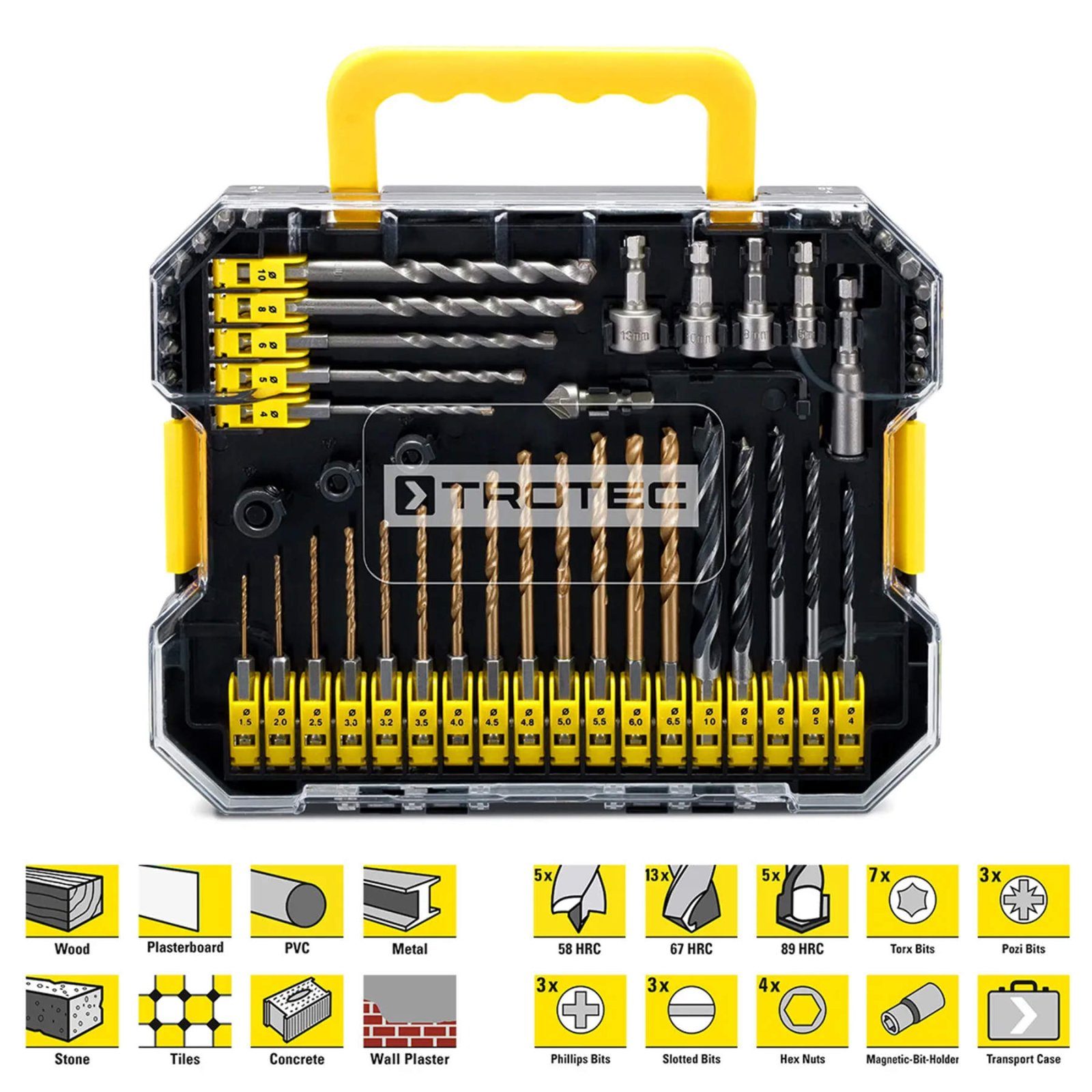 Набір біт і свердел Trotec 49 pieces Hexagon Shank Drill and Bit Set (6200001160) 4