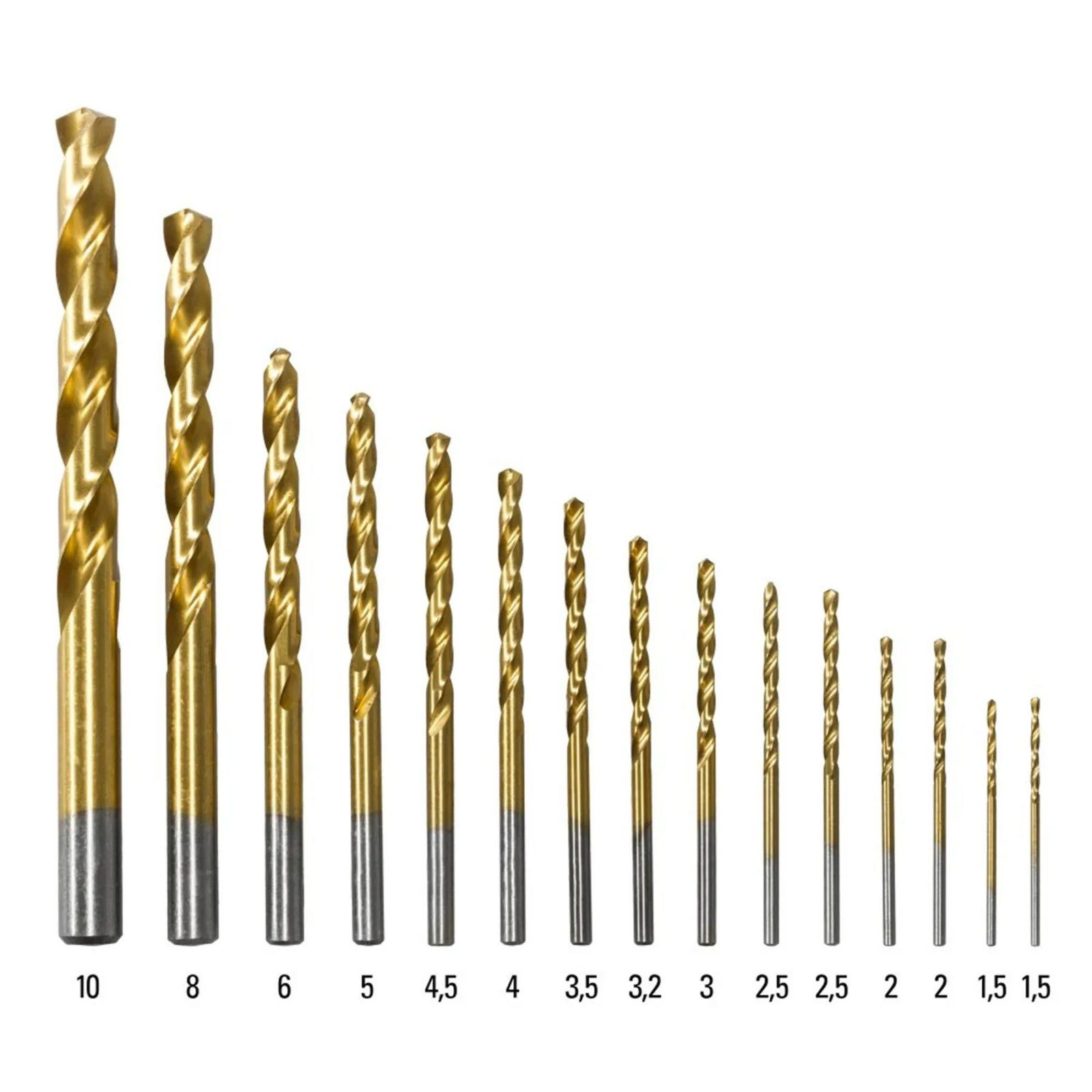 Набір свердел по металу Trotec 15 pieces HSS Metal Drill Set (6200001131) 4