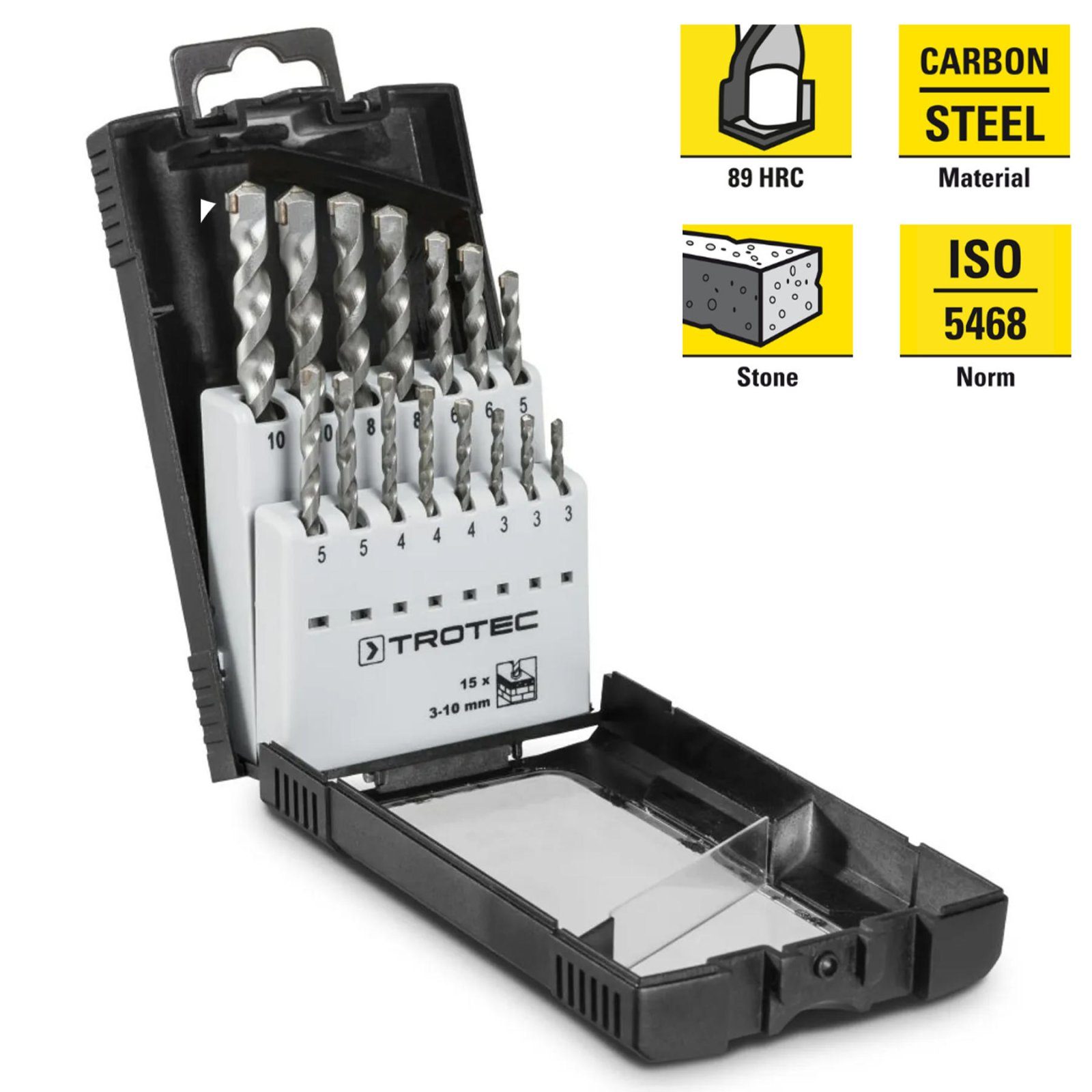 Набір свердел по каменю Trotec 15 pieces Stone Drill Set (6200001151) 2