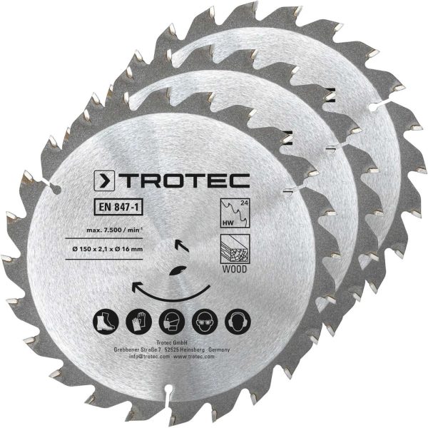 Диск пиляльний Trotec 150х16х2,1 HW24 Wood (3 шт) (6215001320)