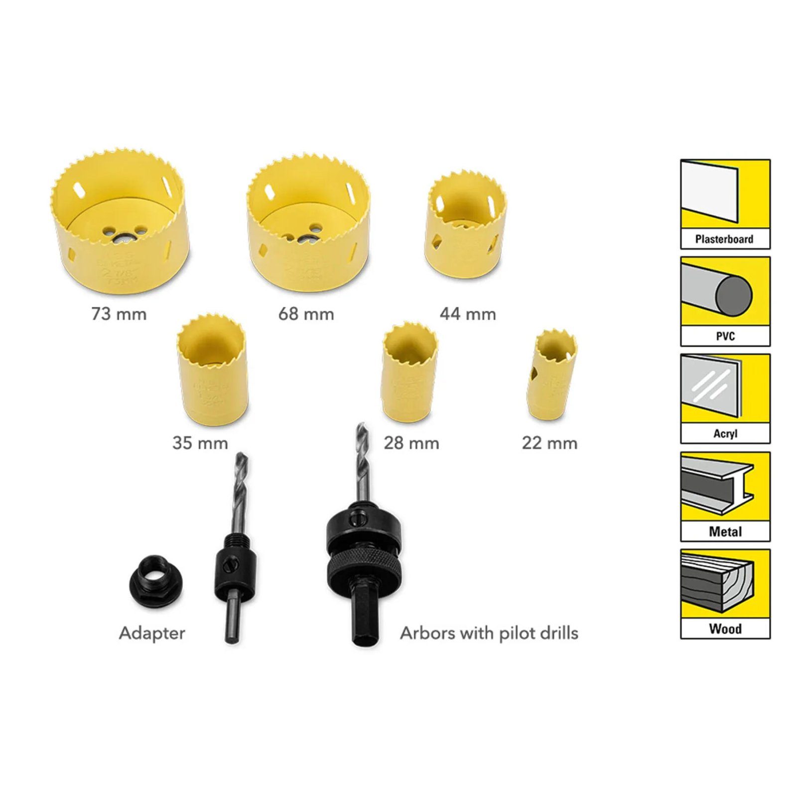 Набір свердел корончастих Trotec HSS Bi-metal Set (6215001351) 4