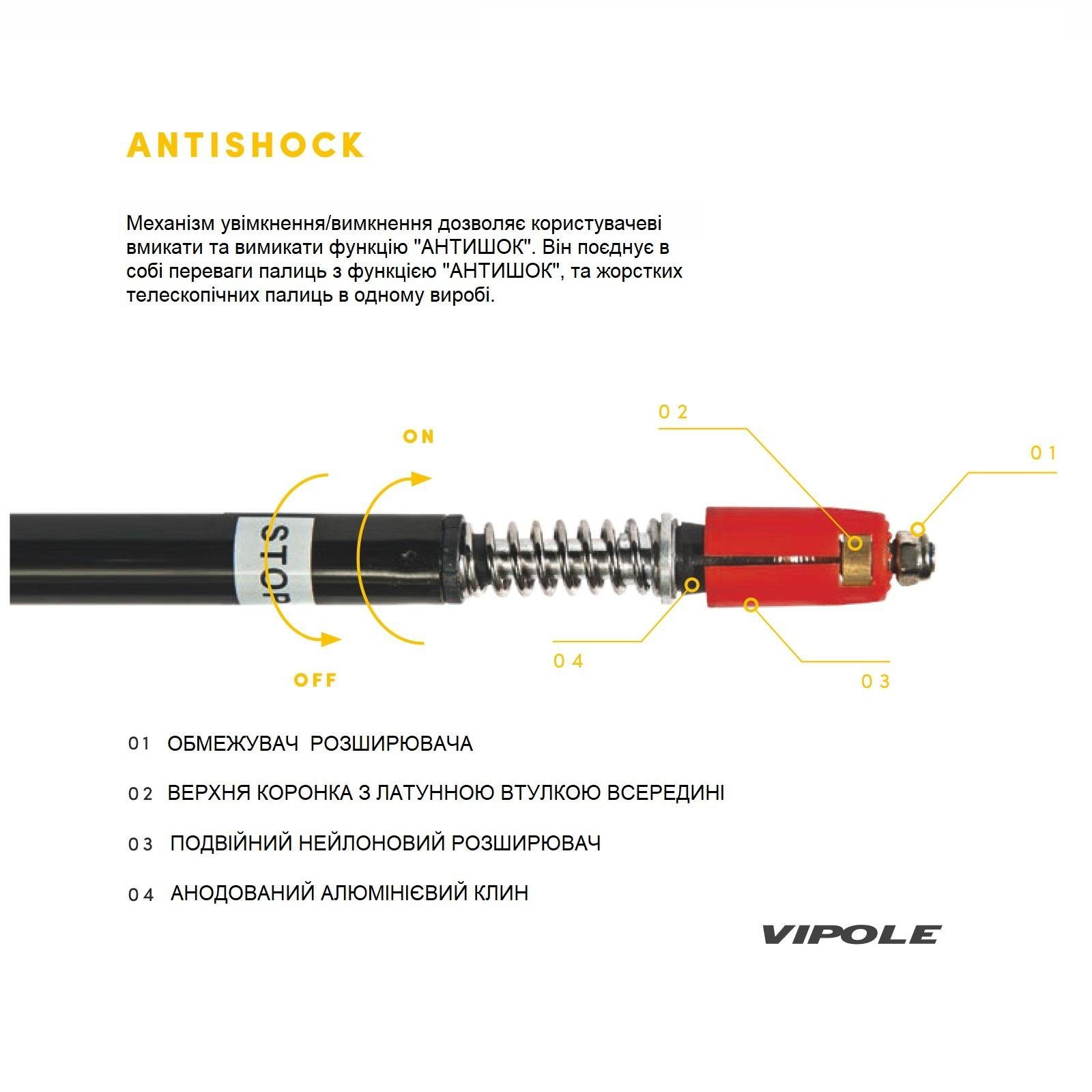 Палиці трекінгові Vipole Wilderness AS (S25 19) 5