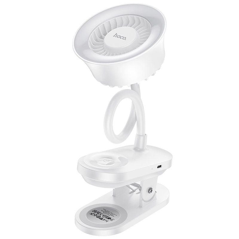 Портативний вентилятор Hoco HX610 handheld folding fan 1800 mAh White 6