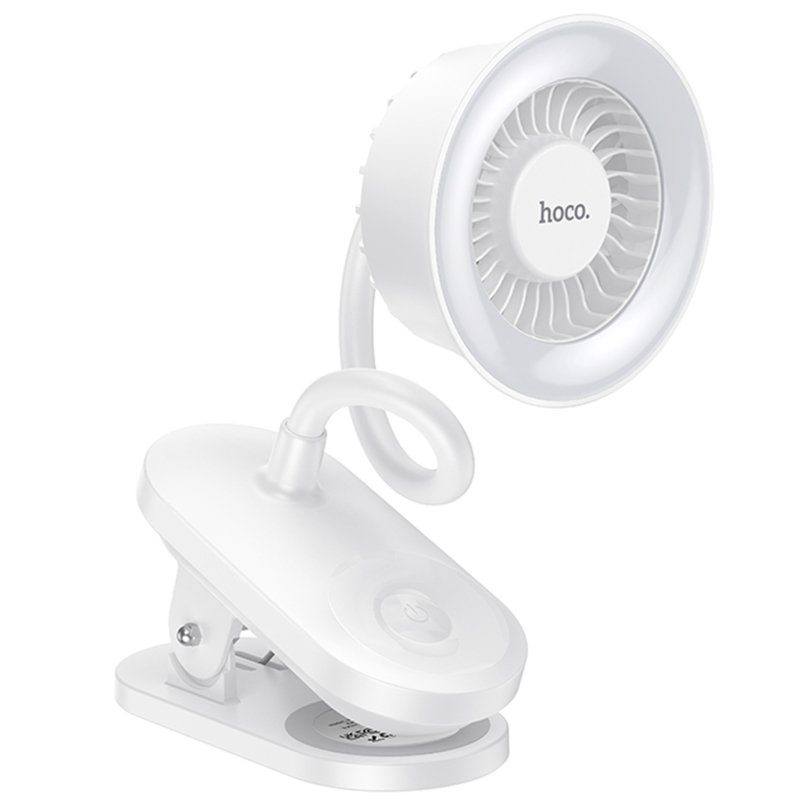 Портативний вентилятор Hoco HX610 handheld folding fan 1800 mAh White 3