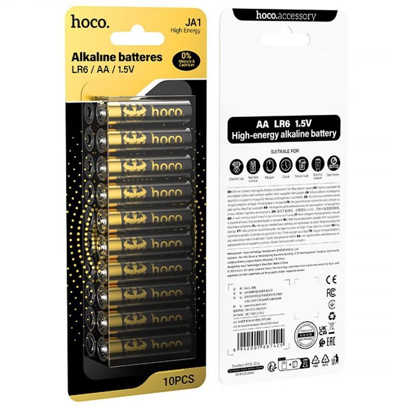Батарейки Hoco JA1 AA (LR6) Alkaline 10 pcs Black 2