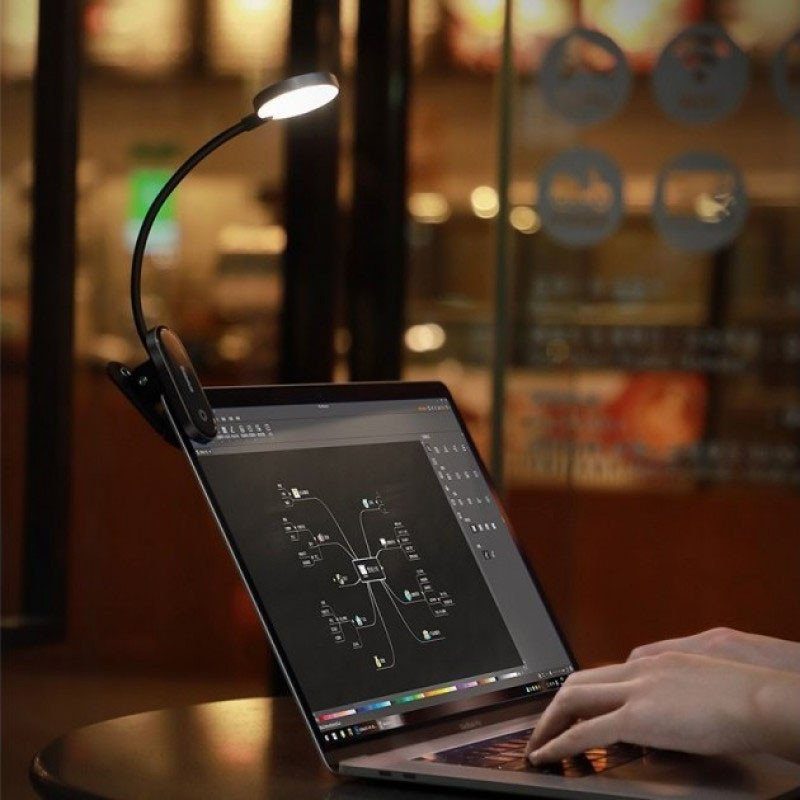 Лампа Baseus Comfort Reading Mini Clip Lamp (DGRAD-0) Dark Gray 4