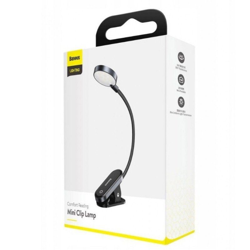 Лампа Baseus Comfort Reading Mini Clip Lamp (DGRAD-0) Dark Gray 6