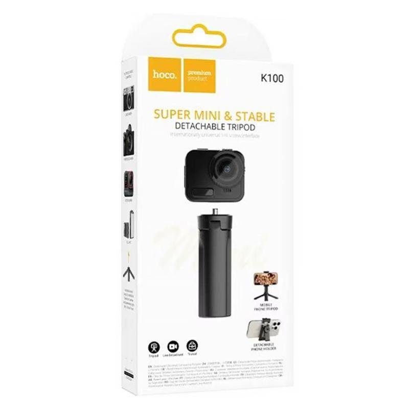 Монопод для селфі Hoco K100 Prestigio mini трипод + крепление 1/4 Black 2