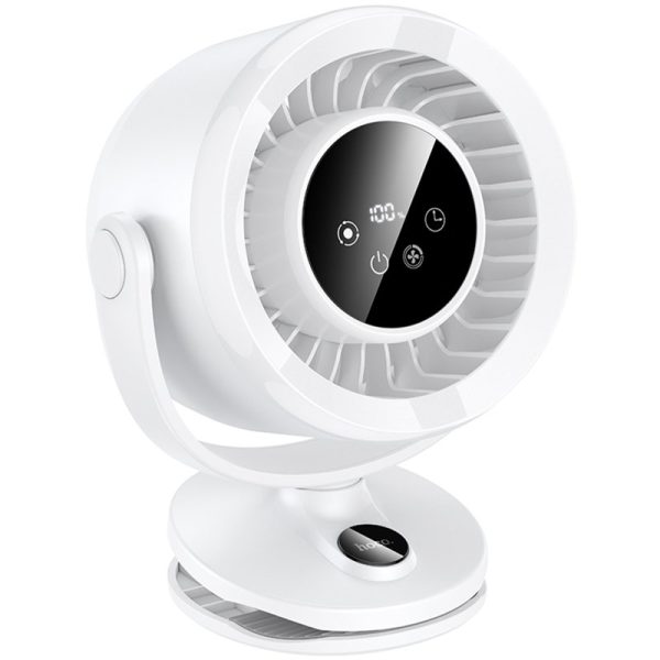 Портативний вентилятор Hoco HX608 handheld folding fan 3600 mAh White