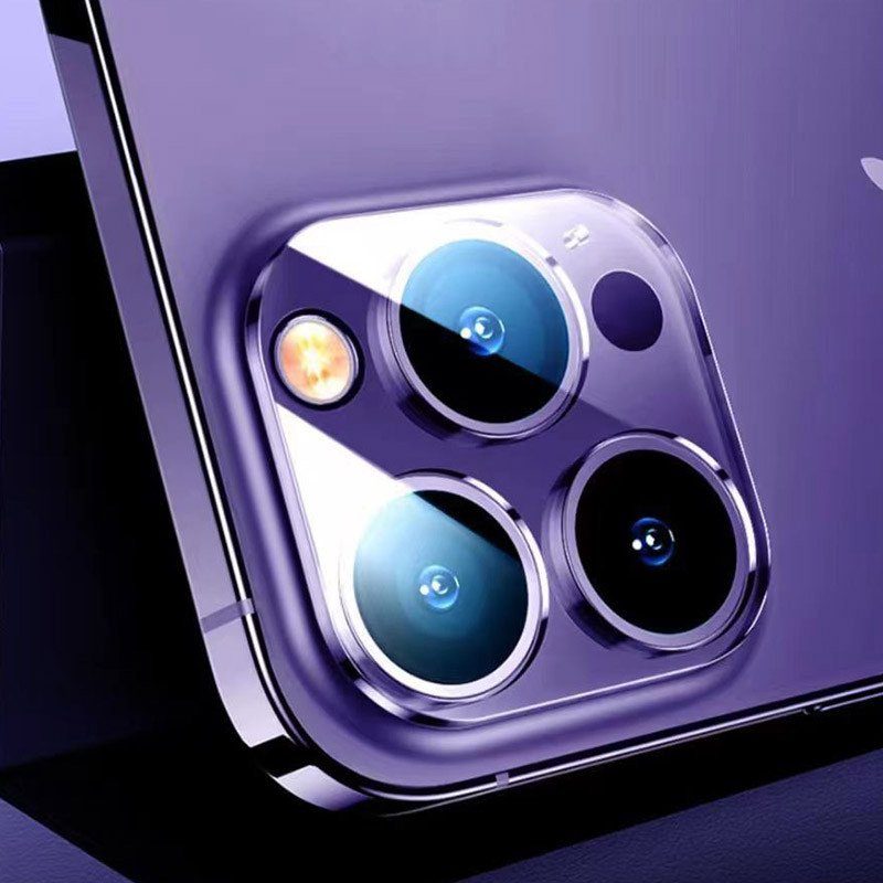 Захисне скло на камеру Full Block (тих.пак) для Apple iPhone 15 Pro (6.1") / 15 Pro Max (6.7") Прозорий 4